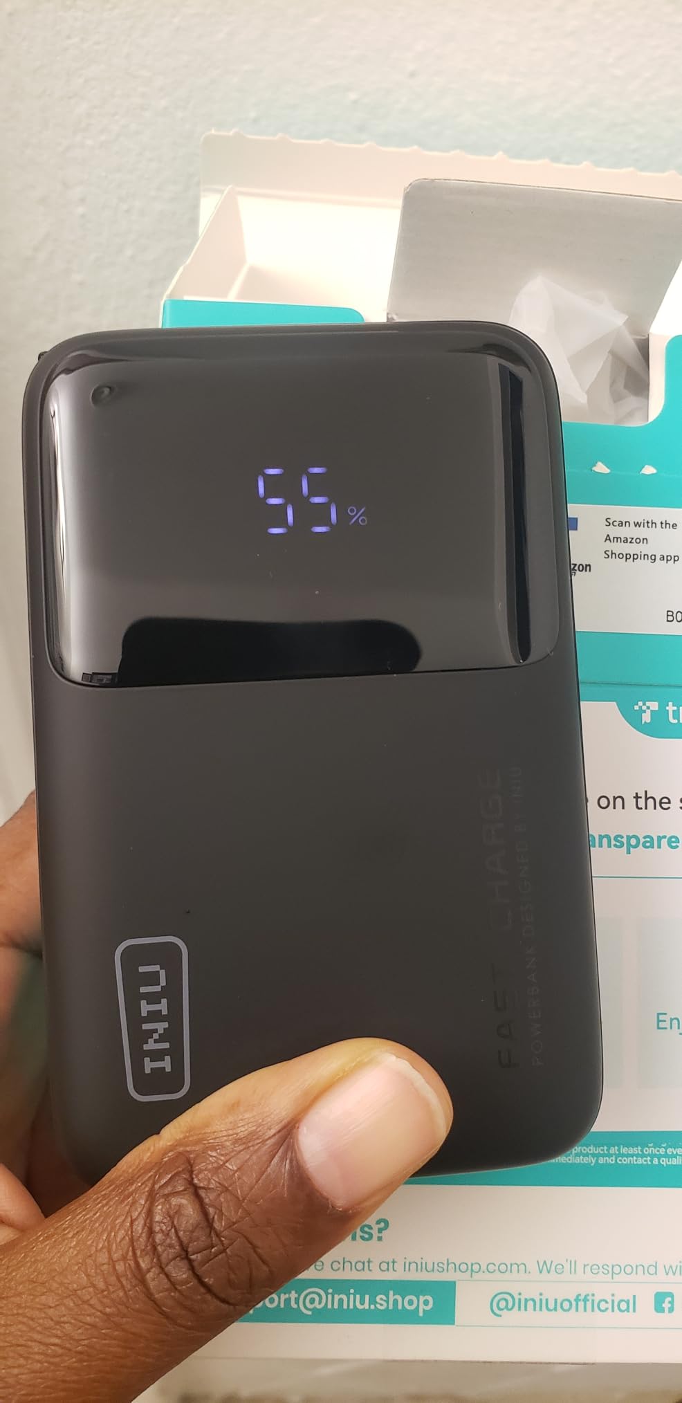 INIU 20000mAh Laptop Power Bank, Ultra Compact 65W PD Dual Fast Charging Portable Charger, TSA Approved Battery Pack with USB C Cable for Travel MacBook iPad Tablet Switch iPhone 17 16 Pro Samsung S25 customer photo 1