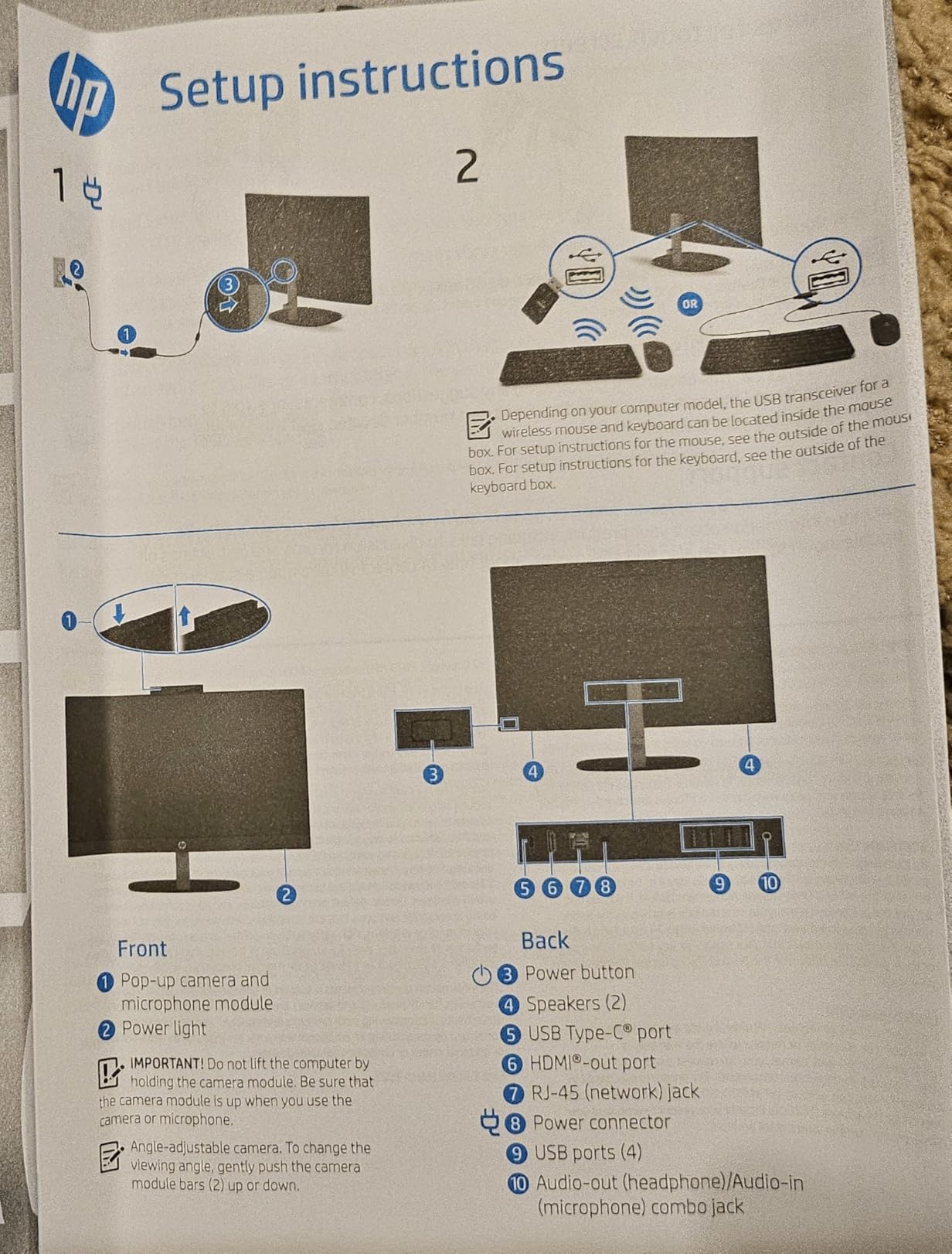HP 24 inch All-in-One Desktop PC, FHD Display, AMD Ryzen 7 7730U, 16 GB RAM, 512 GB SSD, AMD Radeon Graphics, Windows 11 Home, 24-cr0032 (2024) customer photo 2