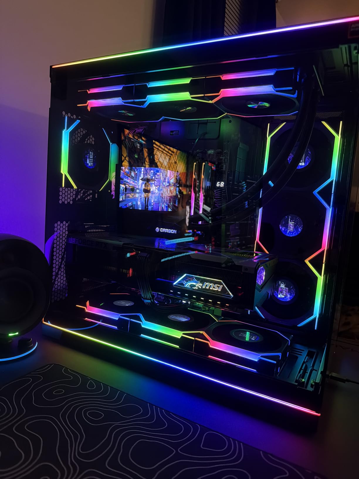 MSI MPG X870E Carbon WiFi Gaming Motherboard (AM5, DDR5, PCIe 5.0, M.2 Gen5, USB 40Gbps, Wi-Fi 7, Bluetooth 5.4, 5Gbps LAN, ATX) customer photo 1