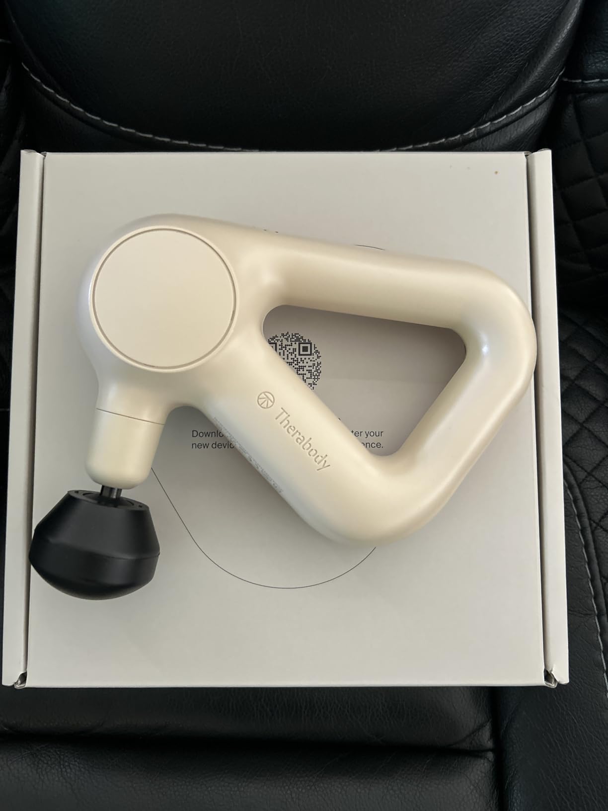 TheraGun Therabody Relief - Quiet Deep Tissue Therapy Massage Gun - Bluetooth Enabled, Electric Percussion Massage Gun (Black) customer photo 1