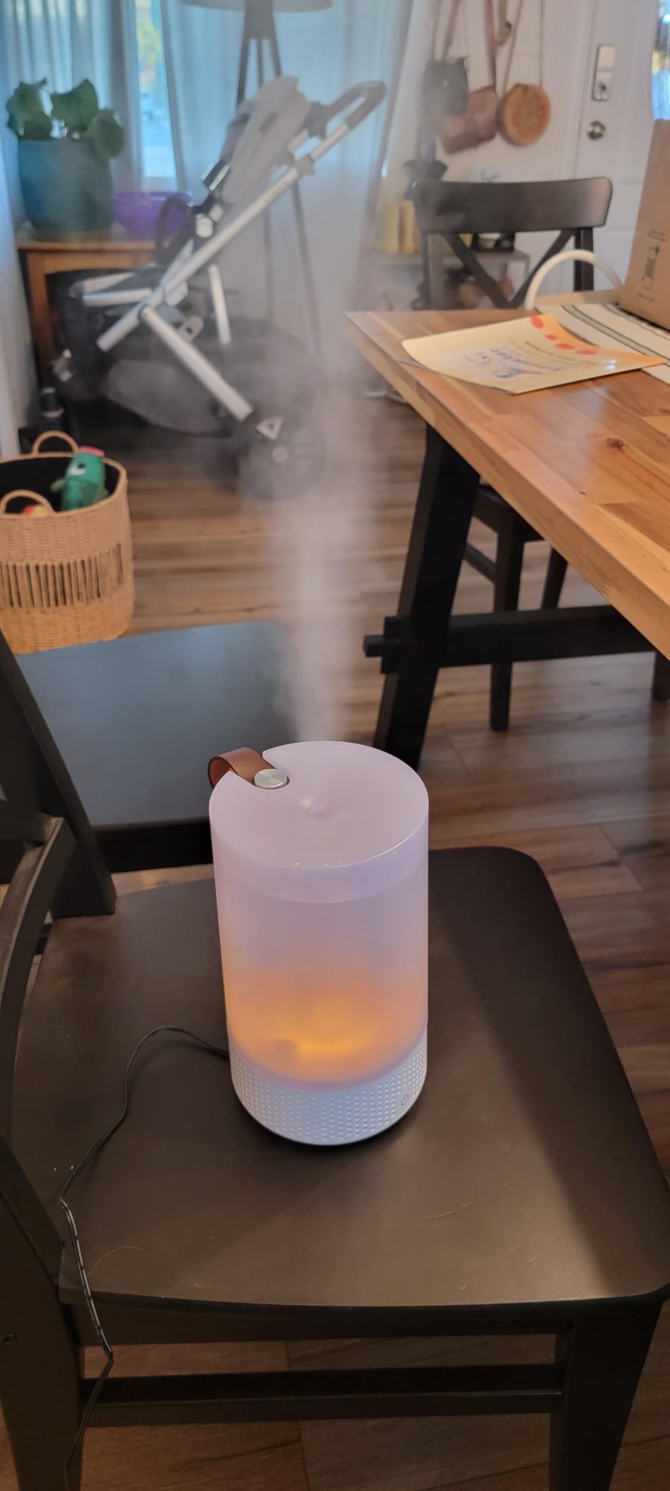 Vornado Votiv 7 Whole Room Ultrasonic Humidifier with Ambient Lighting, 2 Gallon Output, Carry Handle, Simple Refill, Touch Controls, 2 Mist Settings, Humidifier for Bedroom, Translucent White customer photo 2