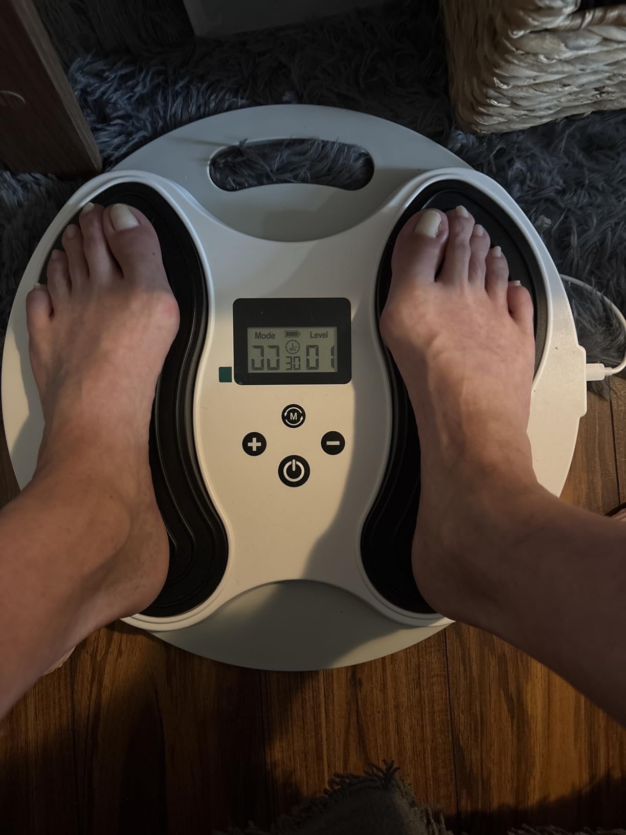 EMS Foot Massager for Neuropathy, NMES Foot Stimulator for Neuropathy Feet Nerve FSA&HSA Eligible item Electric Foot Massager for Circulation and Pain Relief with 4 TENS Unit Muscle Stimulator Pads customer photo 1