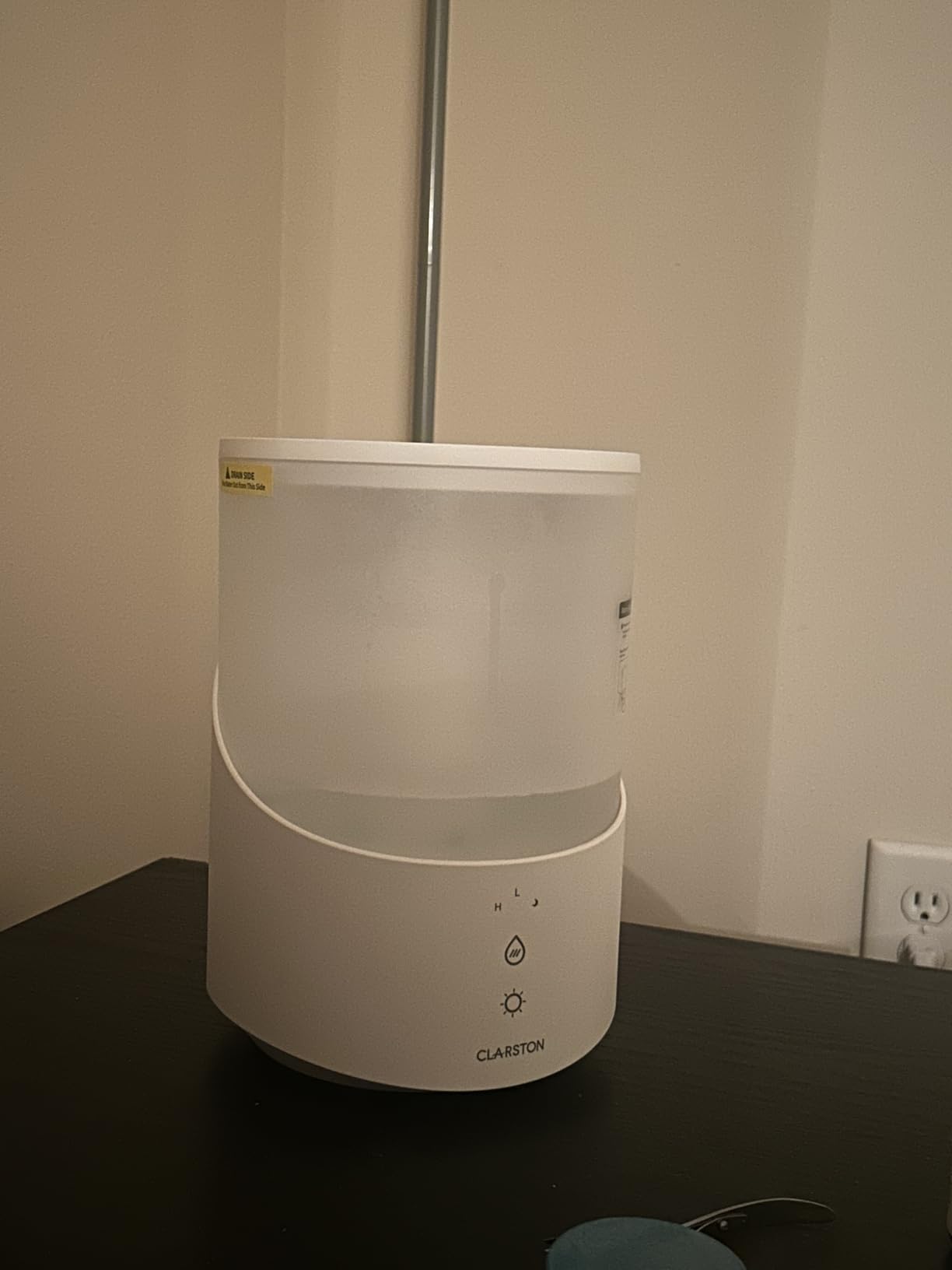 Clarston 2L Cool Mist Humidifier for Bedroom with 360° Adjustable Nozzle, High and Low Mist Levels, Ultra-Low Noise, Light-Off, No BPA, Auto Shut Off, Ideal Baby Humidifier with Easy Top Filling customer photo 2