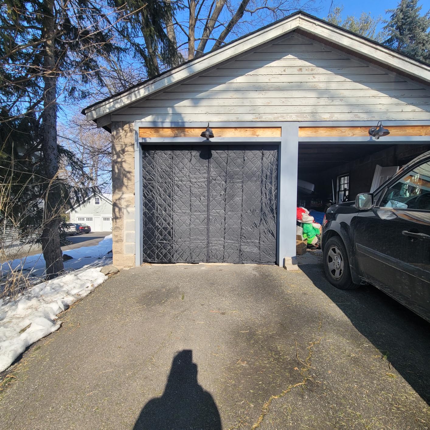 VEVOR 16x7FT Garage Door Insulation Kit for Winter, Magnetic Thermal Insulated Garage Curtain Screen Cover for 2 Cars (Waterproof Windproof Soundproof) customer photo 2