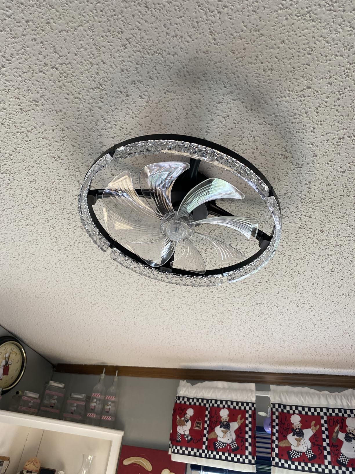 addlon Ceiling Fans with Lights and Remote, 20'' Low Profile Ceiling Fans, 3000-6000K Dimmable Modern Flush Mount LED Fan Light, Fandelier Ceiling Fan for Bedroom, Kitchen, Living Room, Black customer photo 1