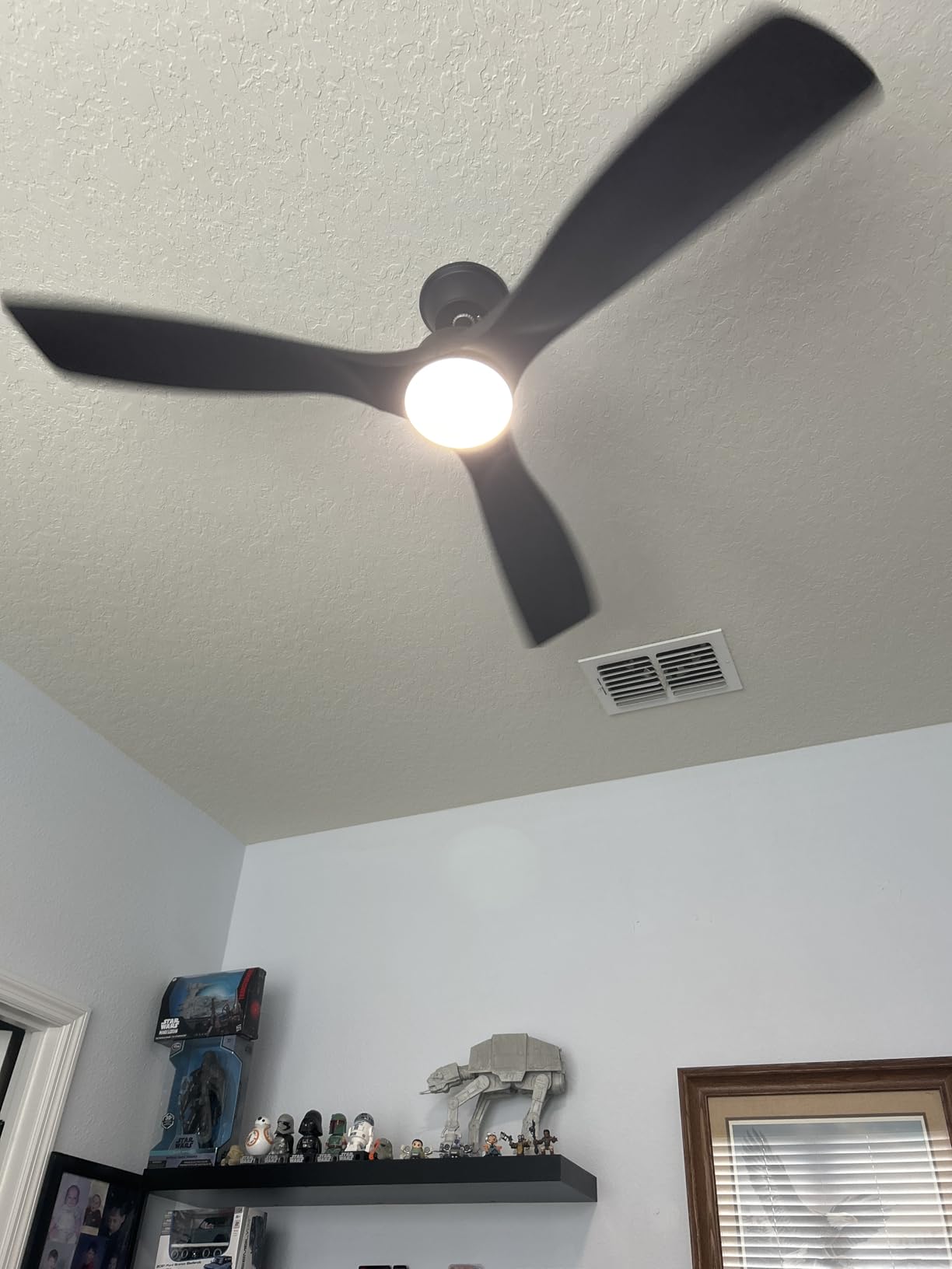 Depuley 52-Inch Ceiling Fan with Light: Black 3 Blade Outdoor Fans for Patios - Dimmable Indoor Fan with Remote Control Living Room Fandelier Ceiling Fans Ultra Quiet DC Motor Reversible 6 Speed Timer customer photo 1