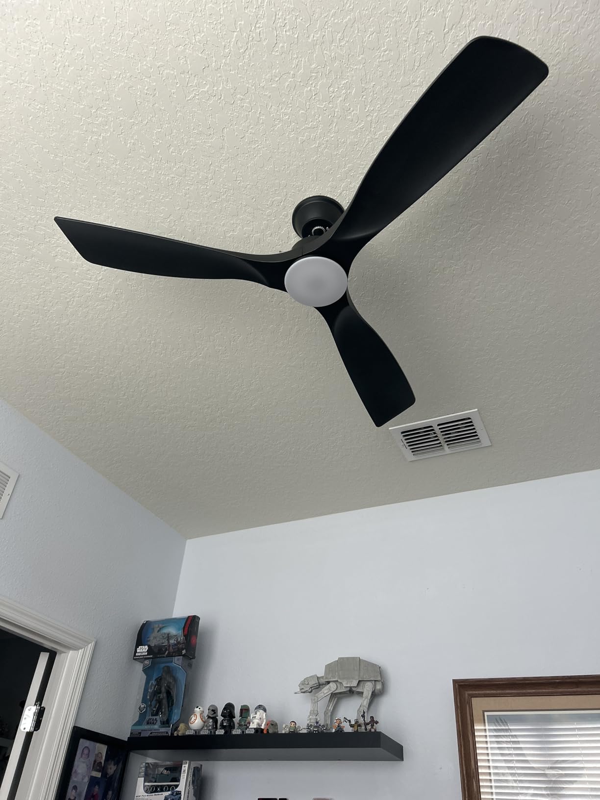 Depuley 52-Inch Ceiling Fan with Light: Black 3 Blade Outdoor Fans for Patios - Dimmable Indoor Fan with Remote Control Living Room Fandelier Ceiling Fans Ultra Quiet DC Motor Reversible 6 Speed Timer customer photo 2