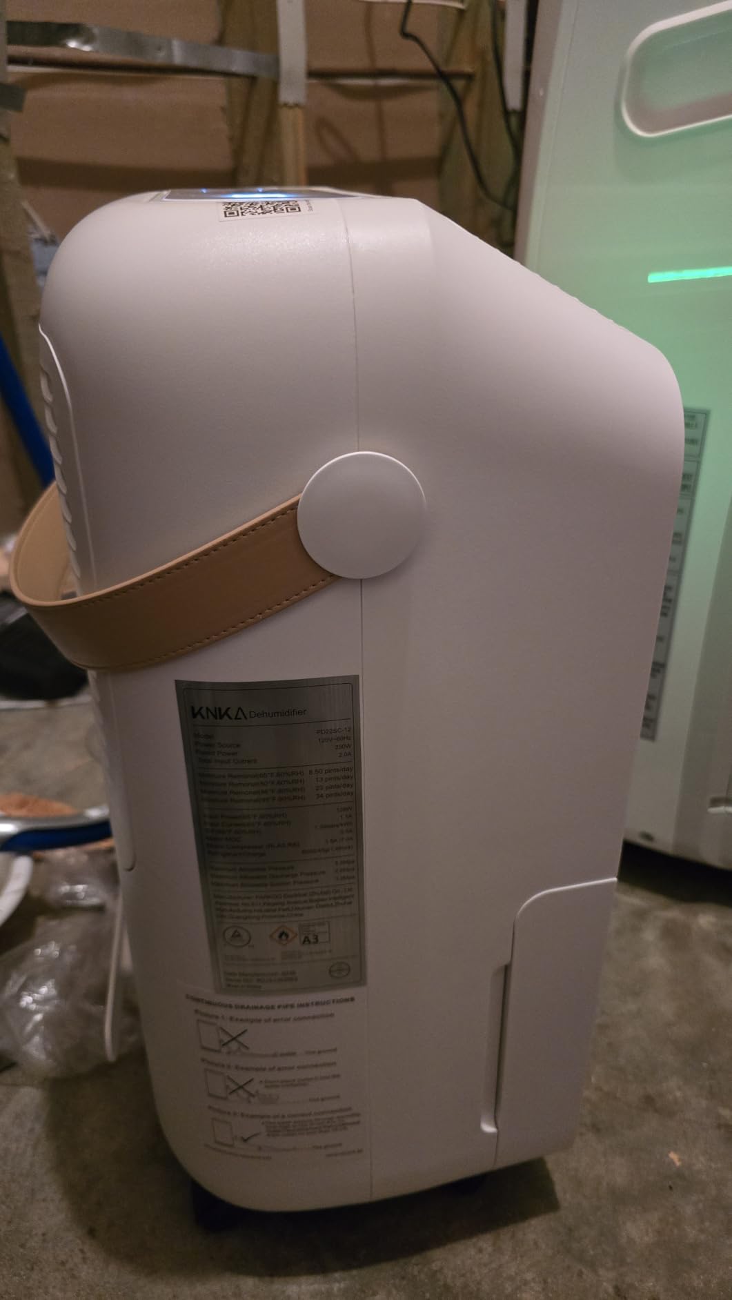 KNKA 2500 Sq.Ft Dehumidifier for Basement with Drain Hose Max 34 Pints, Dehumidifiers for Home, Bedroom, Bathroom, Large Room, Three Modes, Intelligent Humidity Control, Dry Clothes, 24HR Timer customer photo 2