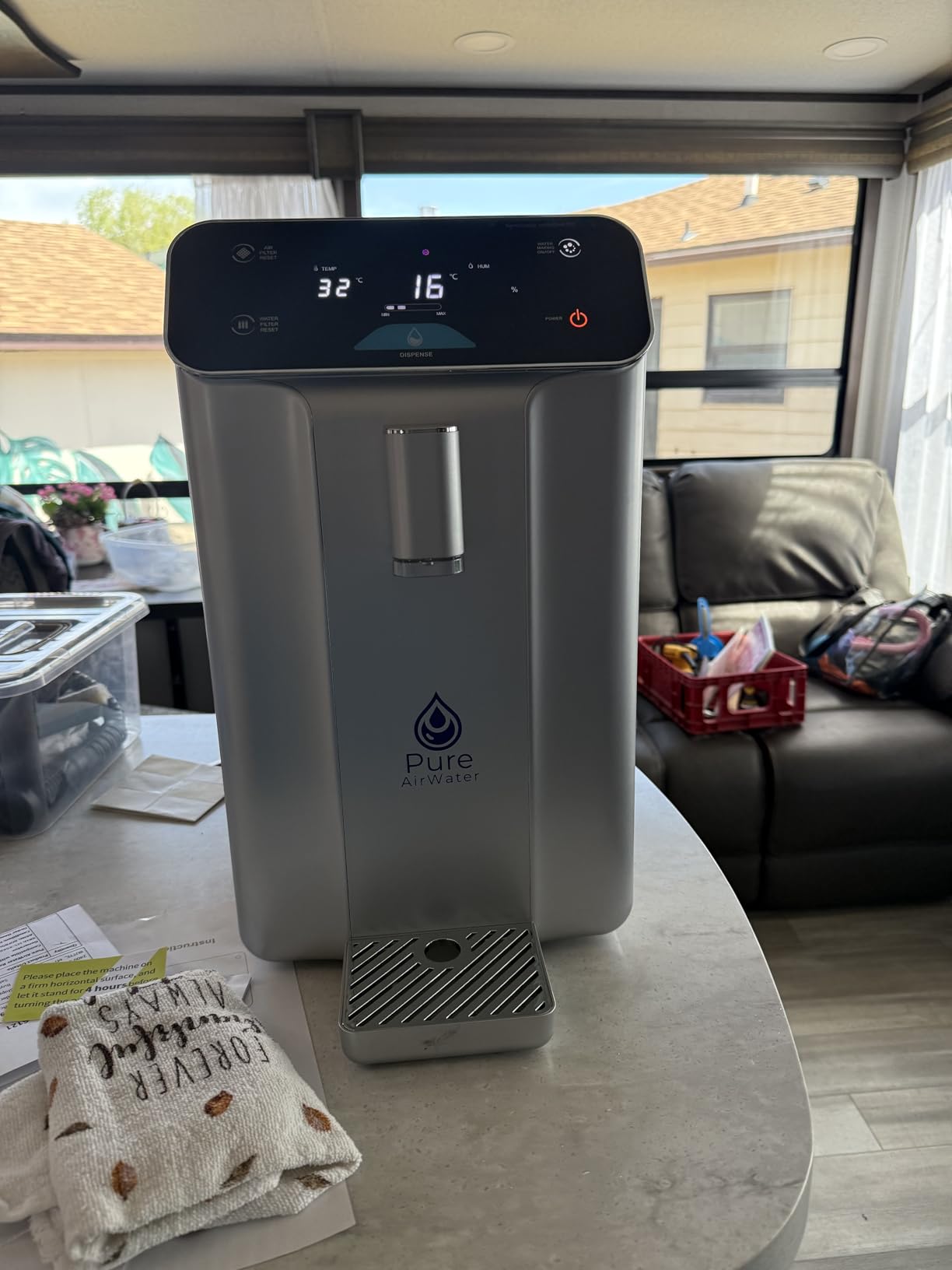 Atmospheric Water Generator A10/Make Water from Air/No Plumbing, No Tap Water Needed/for Home, RV, Boat, Off-Grid or Emergencies/2.64 Gallon (10L) customer photo 1