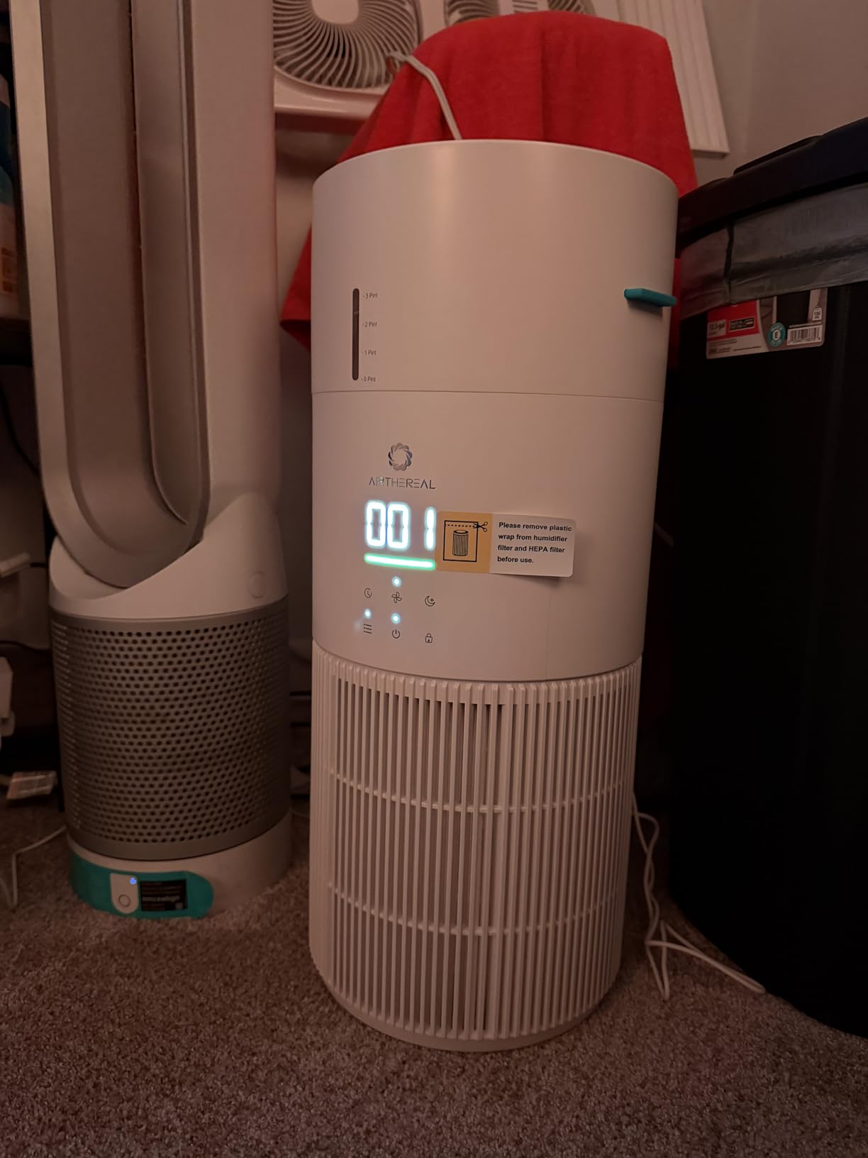 Airthereal 2-in-1 Air Purifier & Humidifier Combo for Large Room up to 1200 ft², 3-Stage Filters, Air Quality Monitor and Quiet Sleep Mode, Evaporative Humidifier with Hygrometer, iF Design Award 2026 customer photo 1