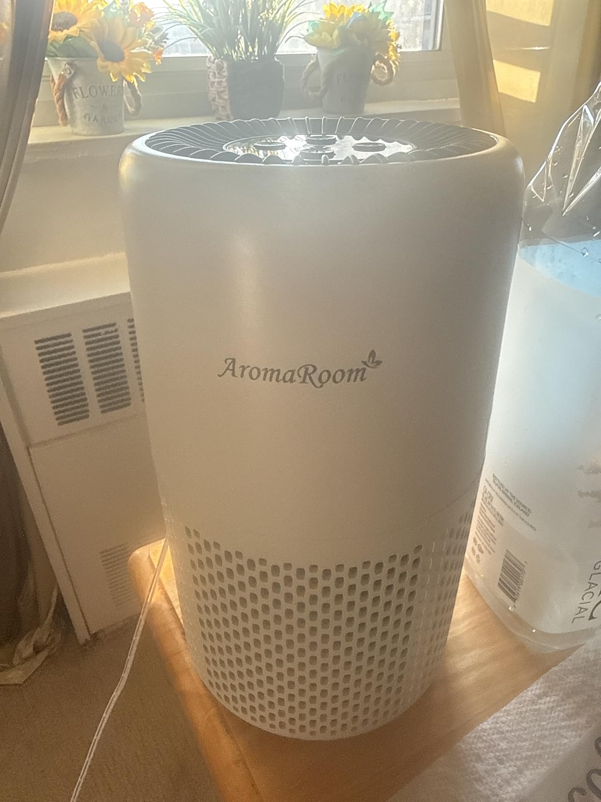 Air Purifier for Home Bedroom, AromaRoom H13 HEPA Air Filter For Smoke Pollen Dander Hair Smell Air Cleaner, 3-in-1 Filter with Sleep Mode, Quiet Air Cleaner For Pets, Home, Baby Room (White) customer photo 2