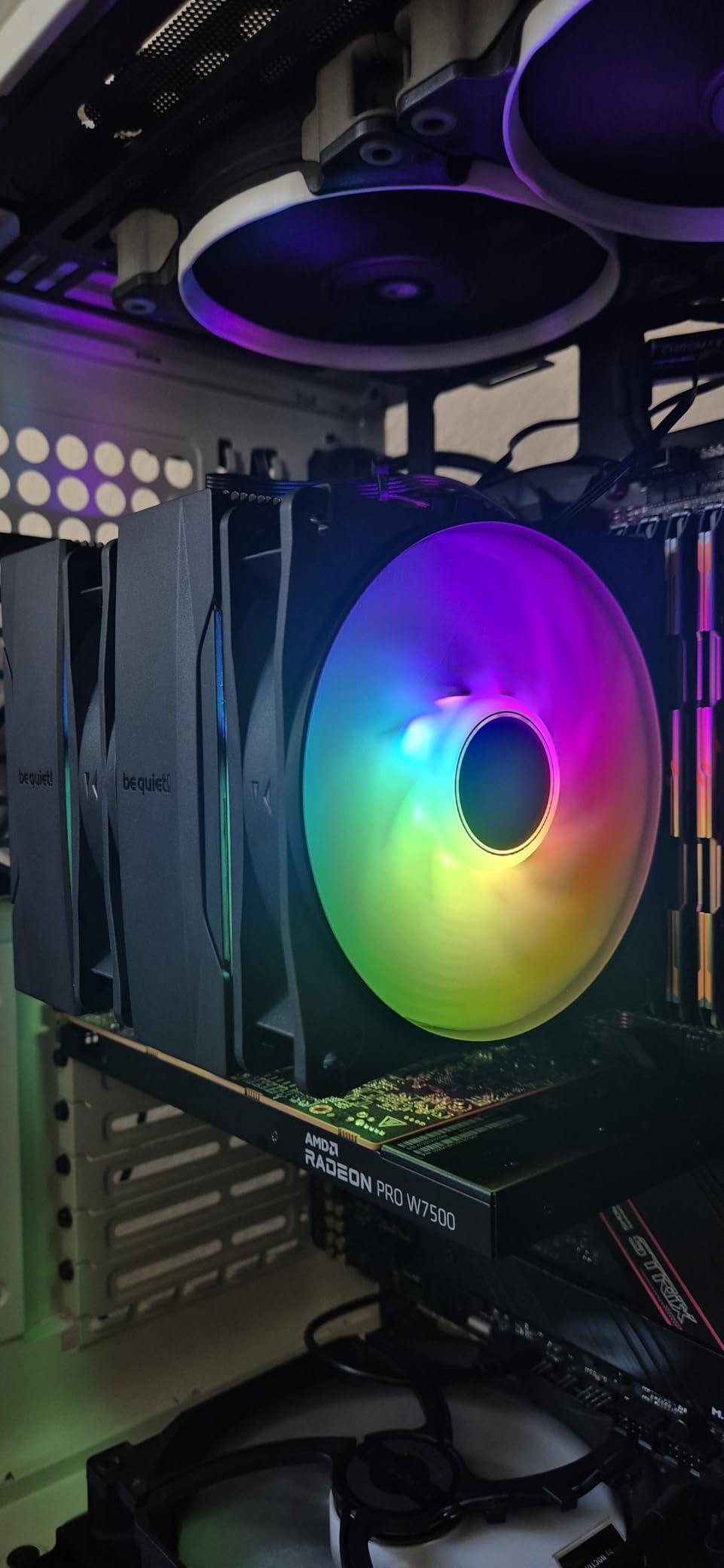 be quiet! Pure Rock Pro 3 Black CPU Air Cooler | 6 High Performance 6mm Heat Pipes with HDT Technology | 120mm Quiet PWM Fan | AMD:AM4 AM5/Intel LGA 1700/1150/1151/1200 | Black | BK042 customer photo 1