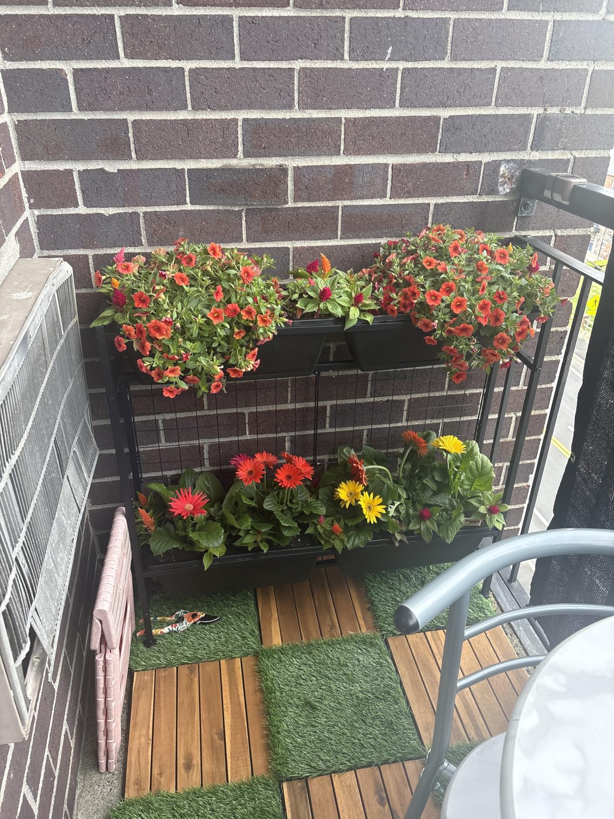 OYEAL Raised Garden Bed with Legs & Trellis 32