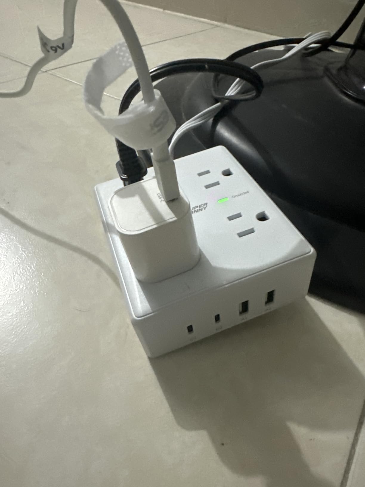 10Ft Extension Cord with Multiple Outlets, Flat Plug Surge Protector Power Strip 10 Ft Long Cord, 8 Outlets & 4 USB Ports (2 USB C), Desk Charging Station for Home Office, College Dorm Room Essentials customer photo 1