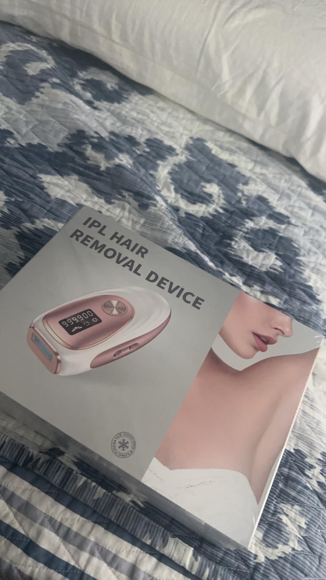 IPL Laser Hair Removal Device for Women & Men - Home 45 Degree F Ice-Cooling Contact for Painless & Long-Lasting Results, 86% Hair Reduction in 3 Weeks for Full Body & Bikini Line, Gold customer photo 1