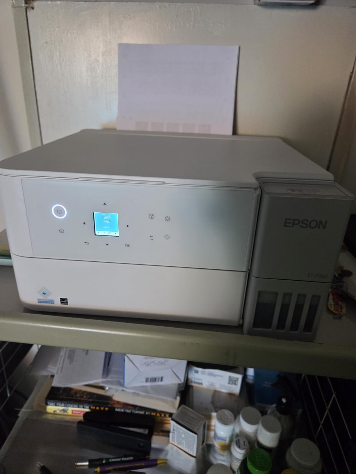 Epson EcoTank ET-2980 Wireless All-in-One Color Supertank Printer with up to 3 Years of Ink Refillable Tanks, Perfect for Home, 15 PPM, 1.44