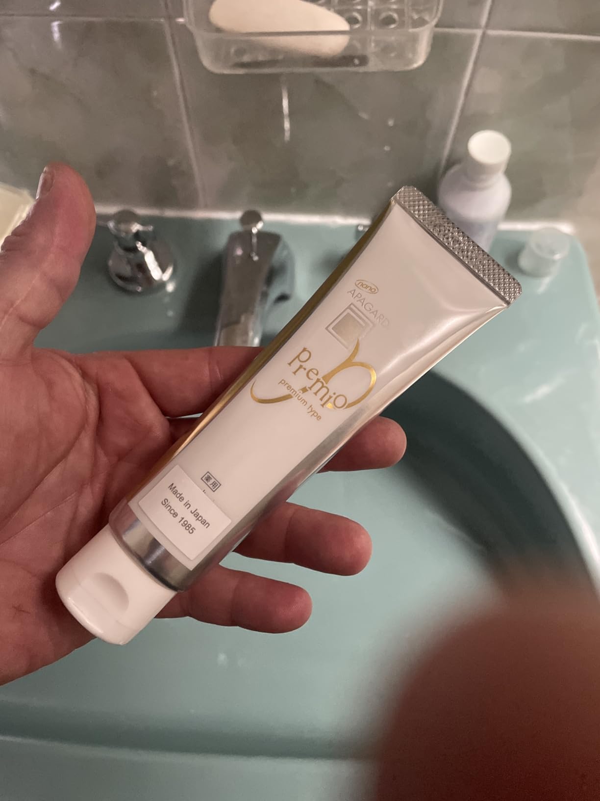 APAGARD Premio, Sangi's Nano-Hydroxyapatite Toothpaste for Naturally Whiter Teeth. Fluoride-Free, Premium Type, 105g / 3.7 oz, Double Mint Flavor, Single Pack customer photo 1