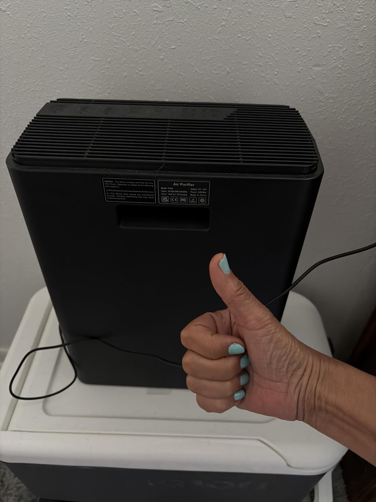 YARIKI Air Purifiers for Home Pets Covers Up to 1500 Sq Ft,H13 Hepa Filter with Washable Pre-Filter,Pet Hair Dander Smoke Air Cleaner,22 dB Quiet Sleep for Living Room Bedroom Kitchen,P280 (Black) customer photo 1