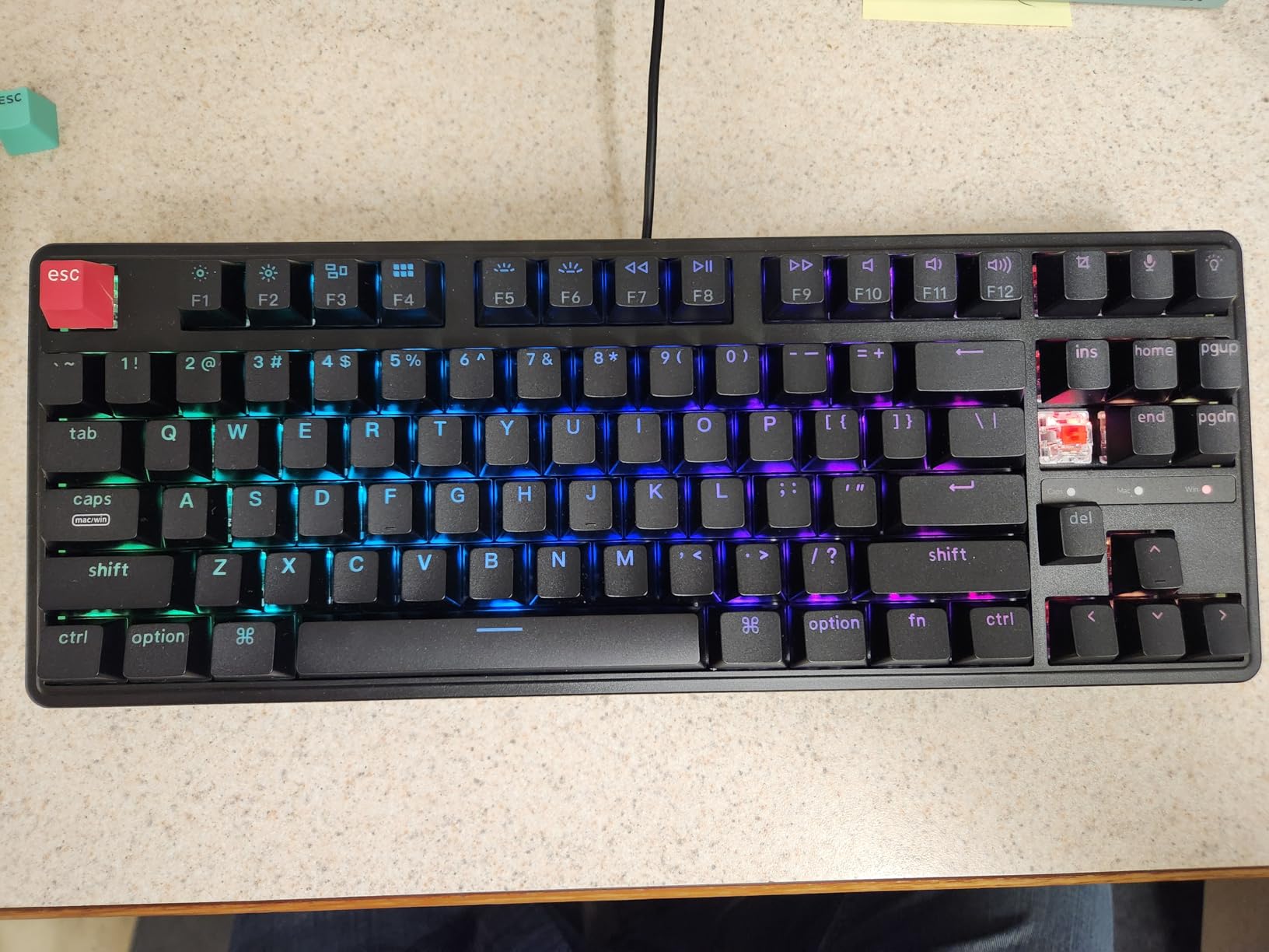 Keychron C3 Pro TKL 80% Wired Mechanical Keyboard, 8K Polling Rate, QMK/VIA Programmable, Hot-Swappable, RGB Backlit Shine-Through Keycaps, Super Red Switch customer photo 2