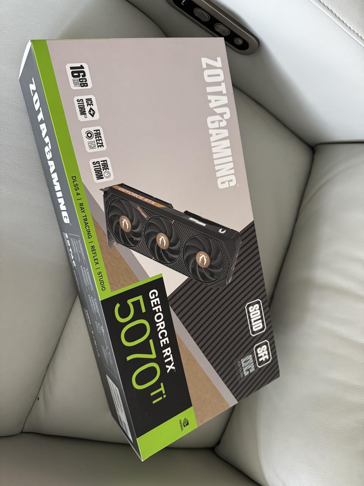ZOTAC Gaming GeForce RTX 5070 Ti Solid SFF OC DLSS 4 16GB GDDR7 256-bit 28 Gbps PCIE 5.0 Gaming Graphics Card, IceStorm 2.0 Advanced Cooling, ZT-B50710J3-10P customer photo 1