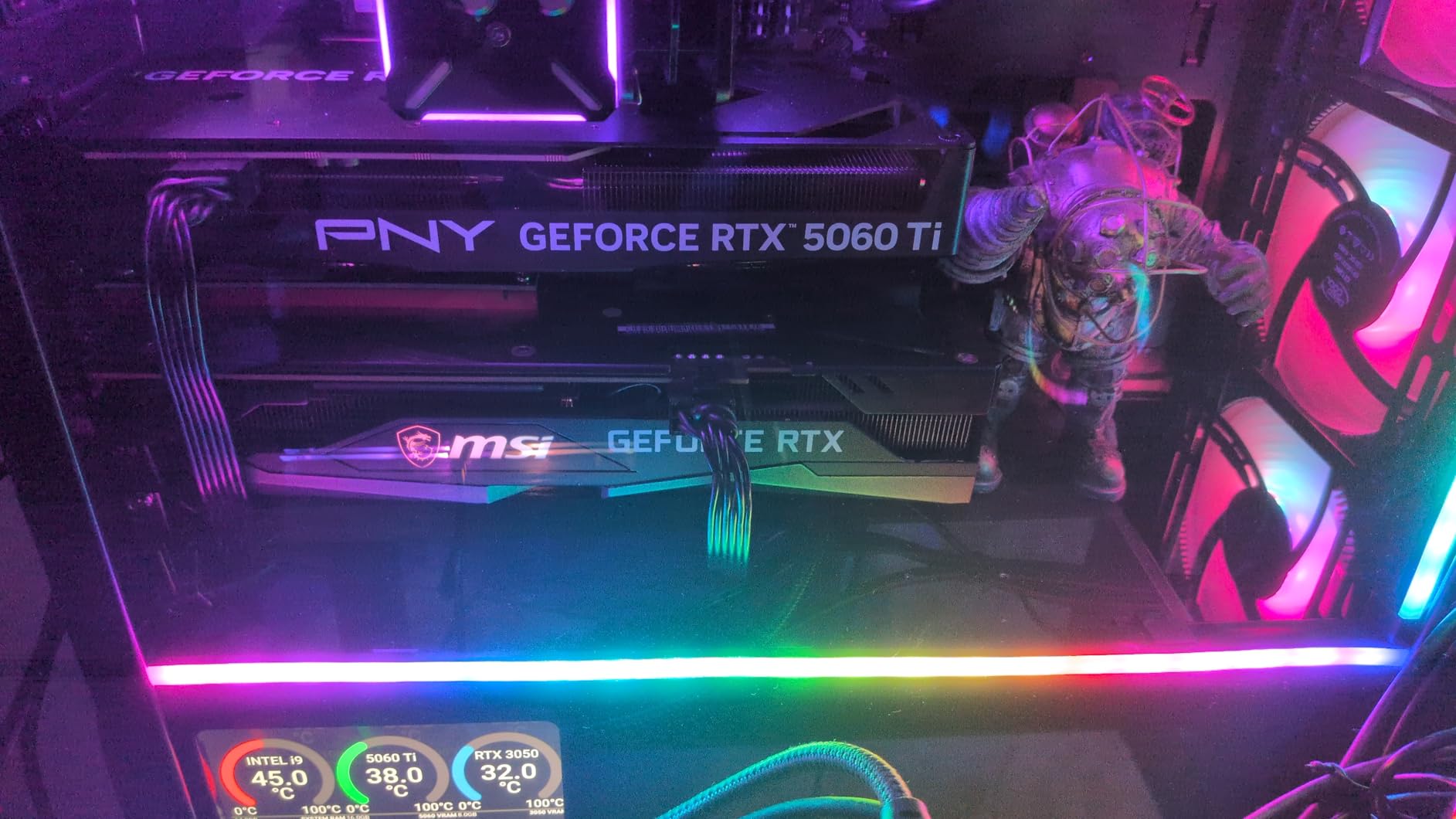 PNY NVIDIA GeForce RTX 5060 Ti OC Dual Fan Graphics Card (16GB GDDR7, 128-bit, Boost Speed: 2692 MHz, SFF-Ready, PCIe 5.0, HDMI/DP 2.1, 2-Slot, DLSS 4) customer photo 1