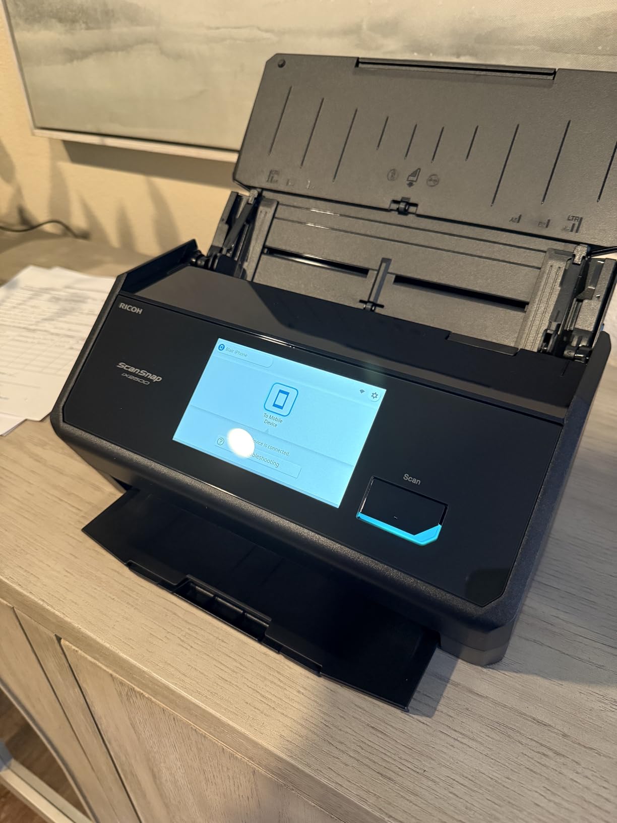 ScanSnap iX2500 Wireless or USB High-Speed Cloud Enabled Document, Photo & Receipt Scanner with Large 5