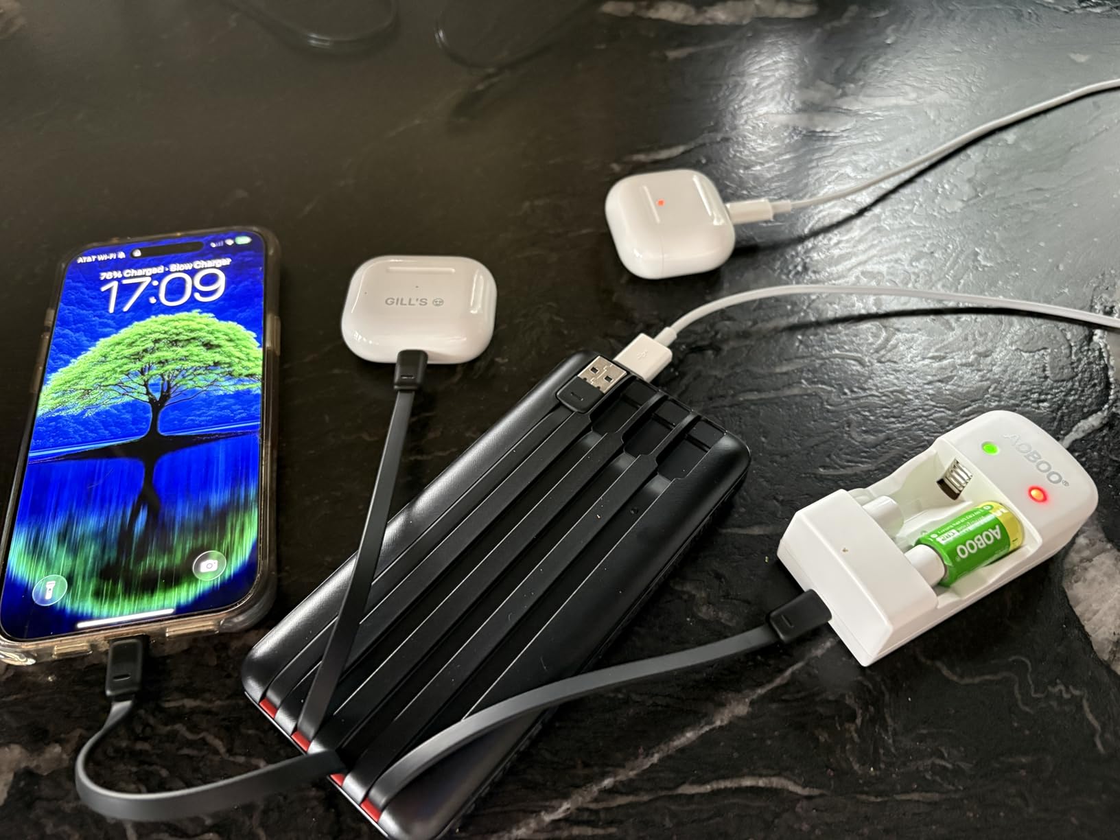 Orfeika 20000mAh Power Bank Fast Charging, Portable Charger with 4 Built-in Cables & 6 Outputs, 20W PD USB C Battery Pack Compatible with iPhone 16/15, Galaxy, Android, iPad & More (Travel Essential) customer photo 2