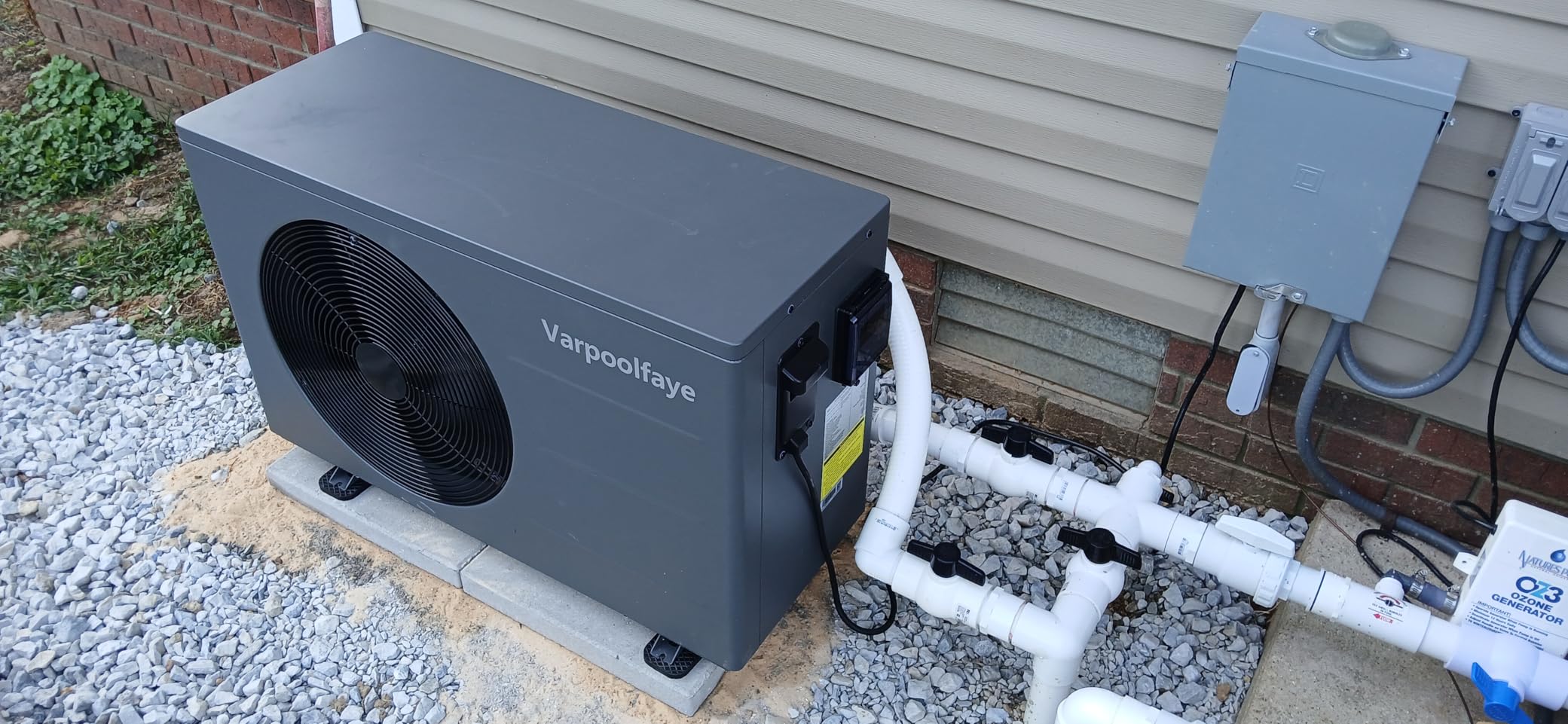40000 BTU Electric Pool Heater For Inground Pools 12000 Gallon Swimming Pool Heat Pump Above Ground Pool Heater Heating Cooling WiFi Control Schedule 220V customer photo 1