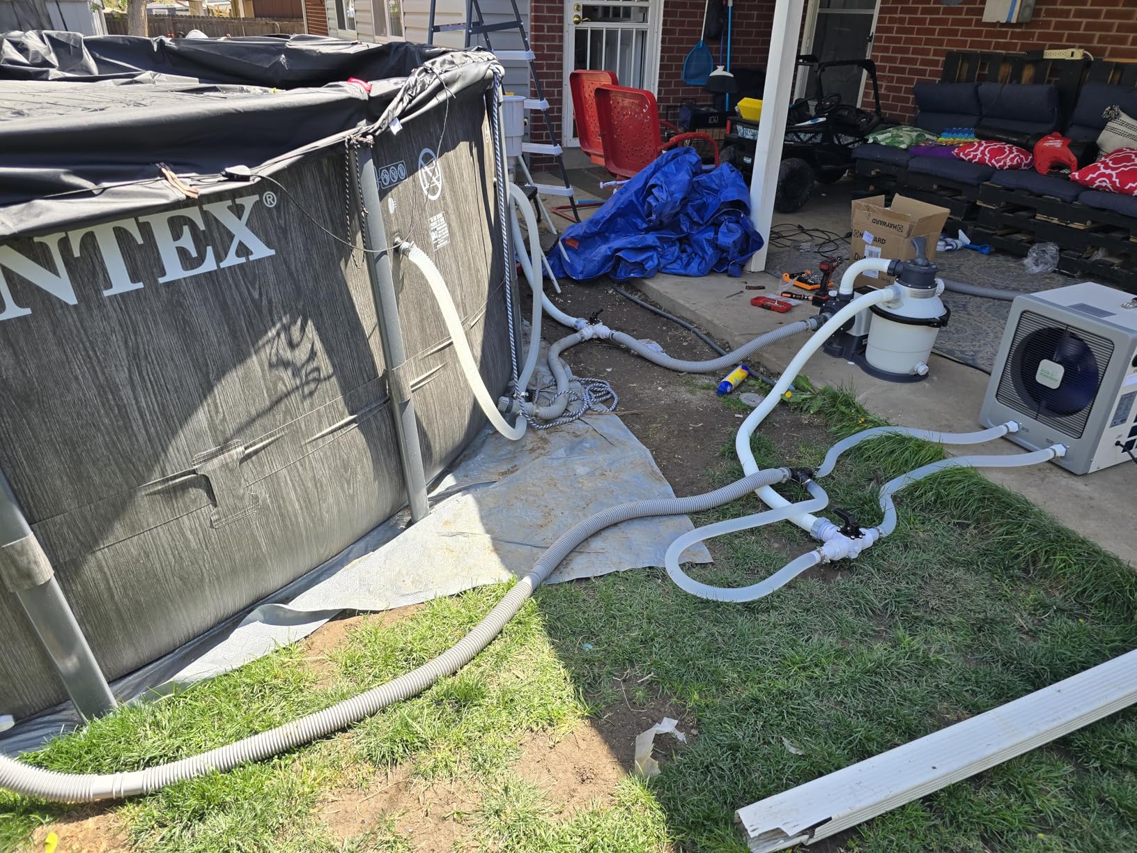 Swimming Pool Heat Pump| Pool Heater for Above Ground and Inground Pools (up to 7000 Gal) | Turbo X Ultra Compressor | Heating and Cooling | Automatic Defrost | Plug & Play customer photo 1