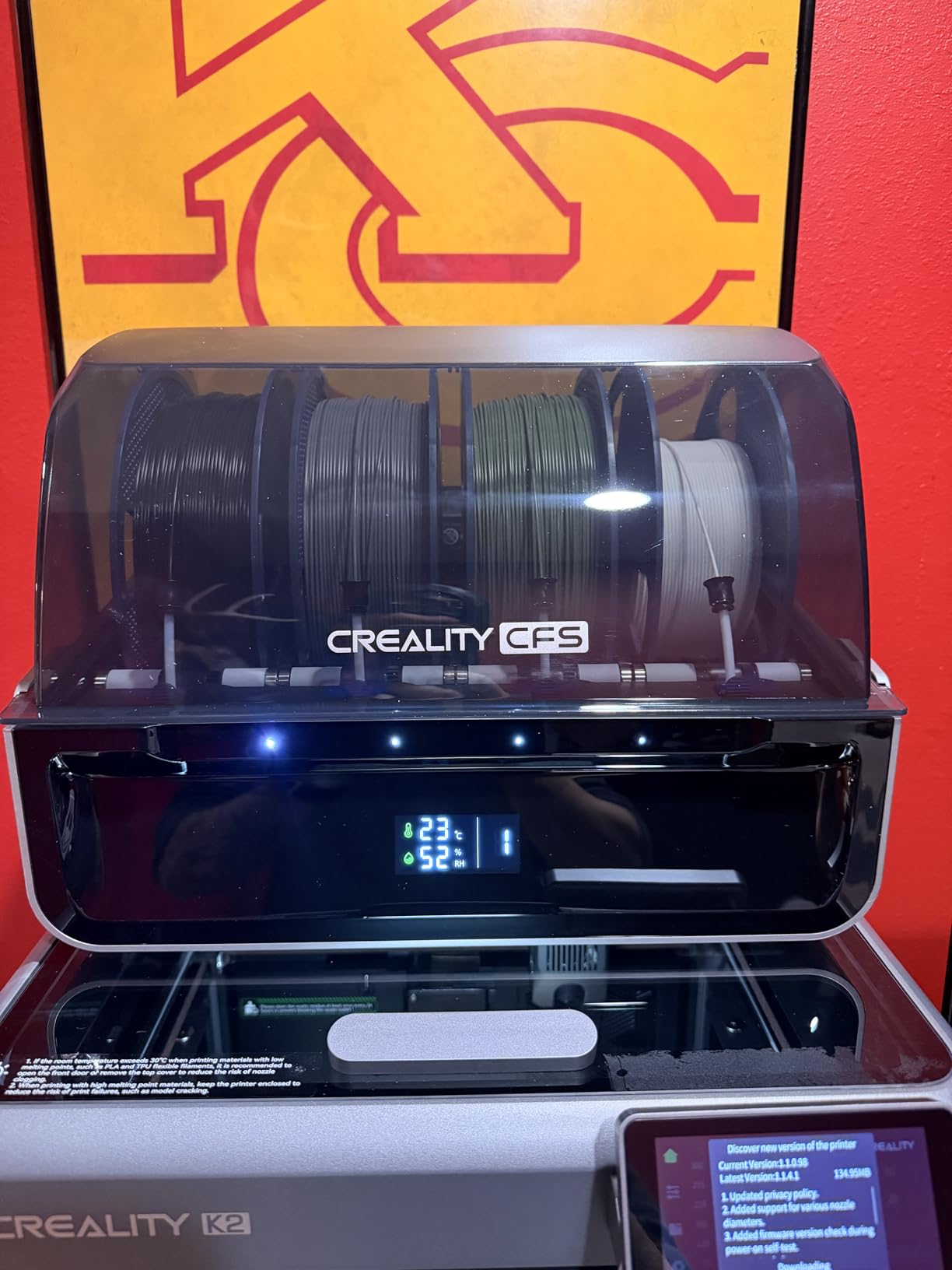 Creality K2 Combo (A) 3D Printer, Multicolor Printing with CFS, 600mm/s Printing Speed, 95% Pre-Assemble, Smart Al Camera & Auto Leveling, Next-Gen Direct Drive Extruder, Build Volume 260*260*260mm customer photo 1