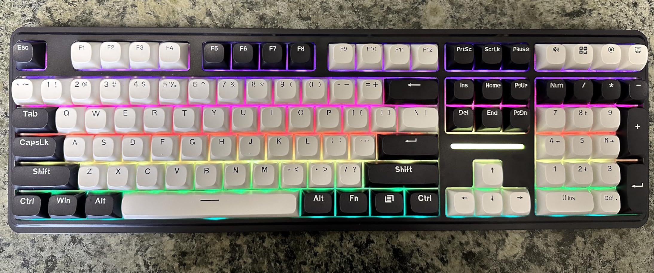 Redragon K745 PRO Wireless Gasket RGB Gaming Keyboard, 108 Keys Mechanical Keyboard w/Extra 4 Hotkeys, Hot-Swap Socket, 5-Layer Noise Dampening, See-Through Round PBT Keycaps, Mint Mambo Switch customer photo 1
