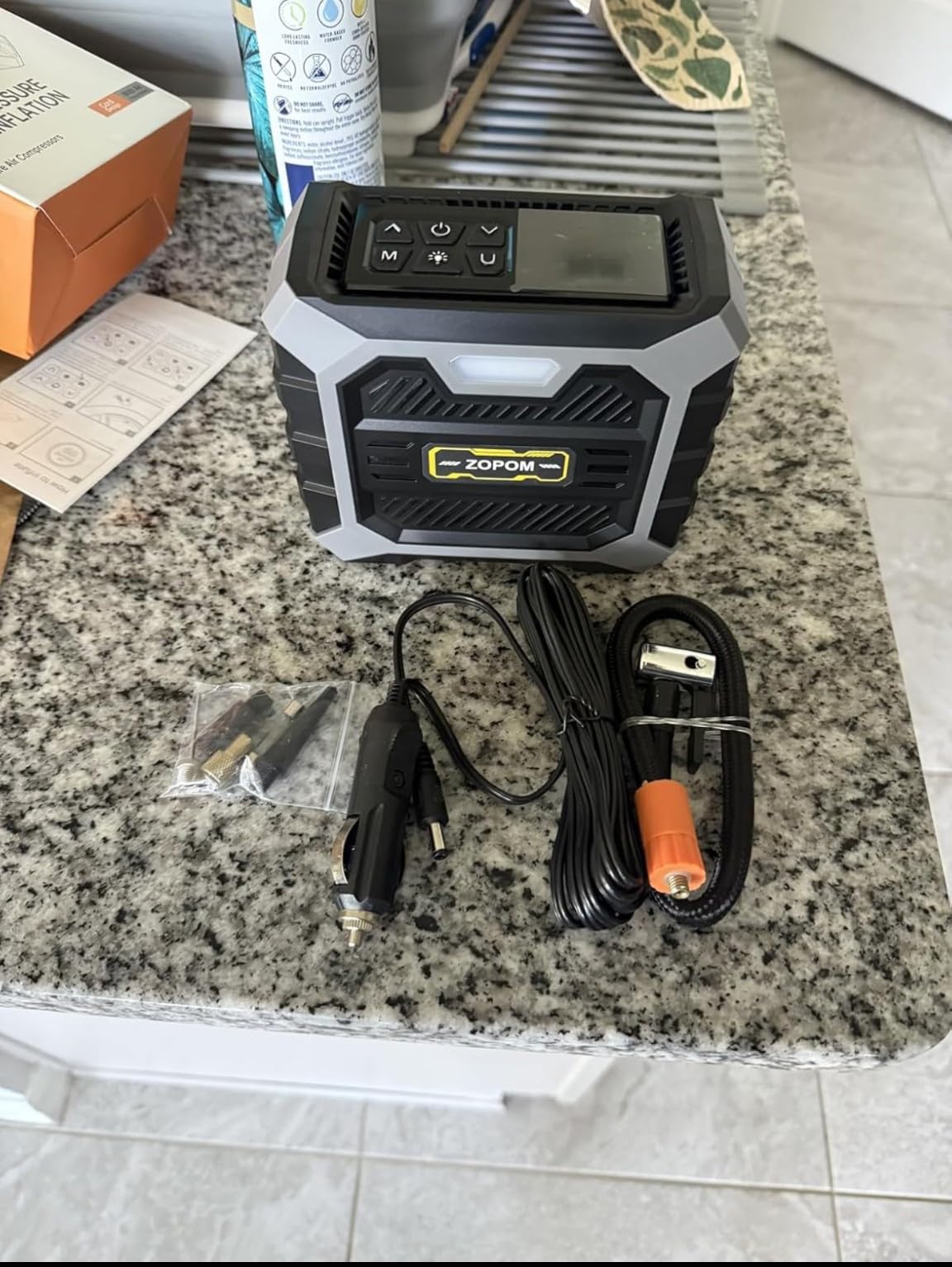 ZOPOM Tire Inflator Portable Air Compressor DC 12V Air Compressor Portable with Digital Pressure Gauge Air Pump for Car Tires - Car Accessories Bike, Motor customer photo 2
