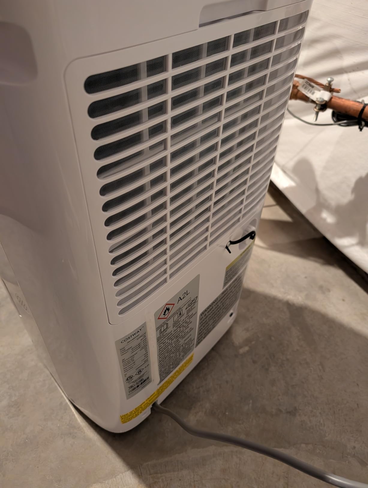 COSTWAY 94.5 Pints Dehumidifier, 6000 Sq.Ft Portable Large Home Dehumidifier for Basements with 2 Modes & 3 Fan Speeds, 1.4 Gallon Tank customer photo 2