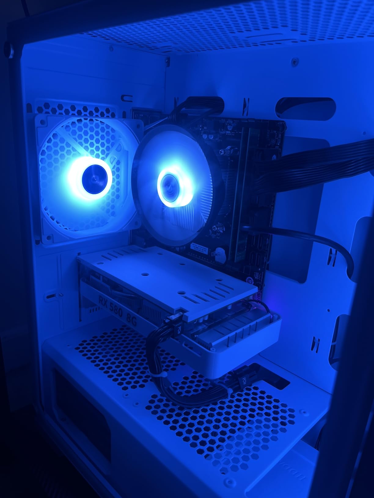 Gaming Desktop PC Computer, Intel Core i7 3.6 GHz up to 4.0 GHz, AMD Radeon RX 580 8G GDDR5, 16GB RAM, 1TB NVME SSD, Windows 11 Pro, WiFi, Bluetooth 5.0, VR Ready, RGB Fans x4 customer photo 2