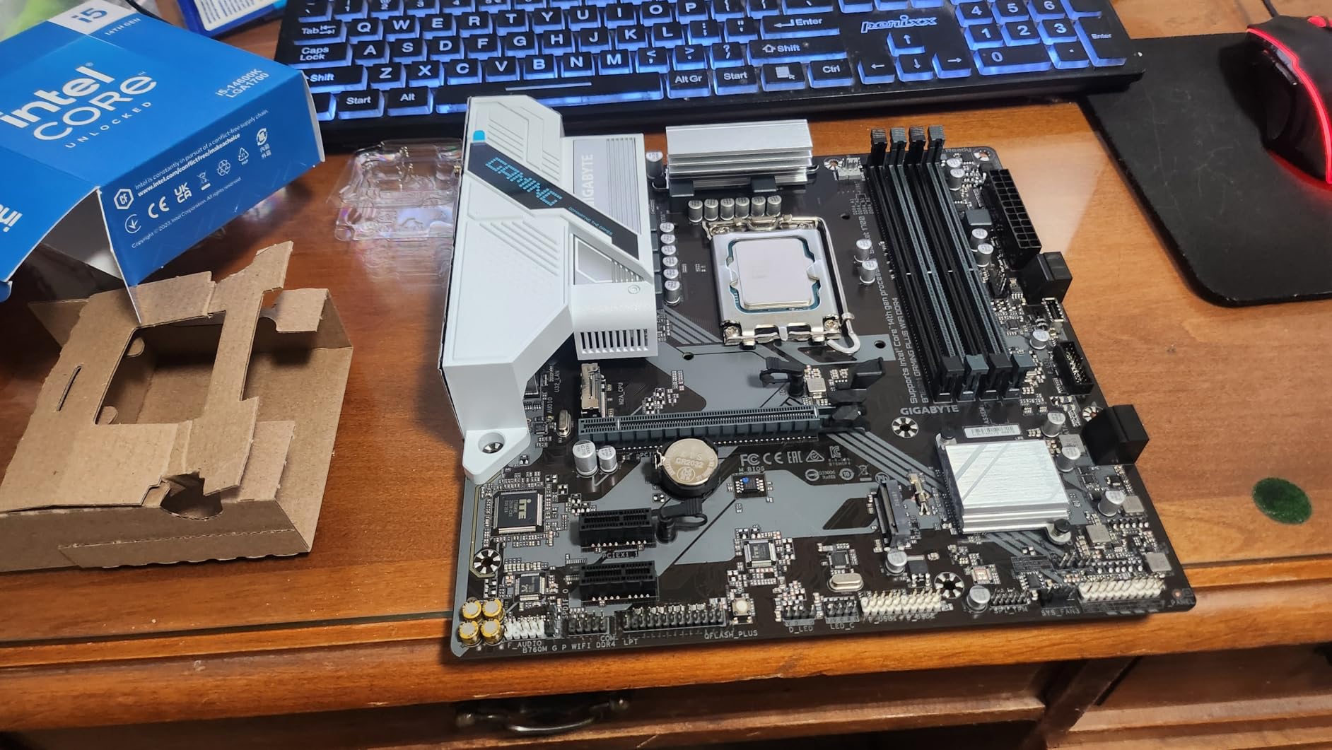 MICRO CENTER CPU Motherboard Combo - Core i5-14600K 14(6P+8E) Cores up to 5.3 GHz Unlocked Desktop Processor with GIGABYTE B760M Gaming Plus WiFi DDR4 LGA1700 Motherboard customer photo 2
