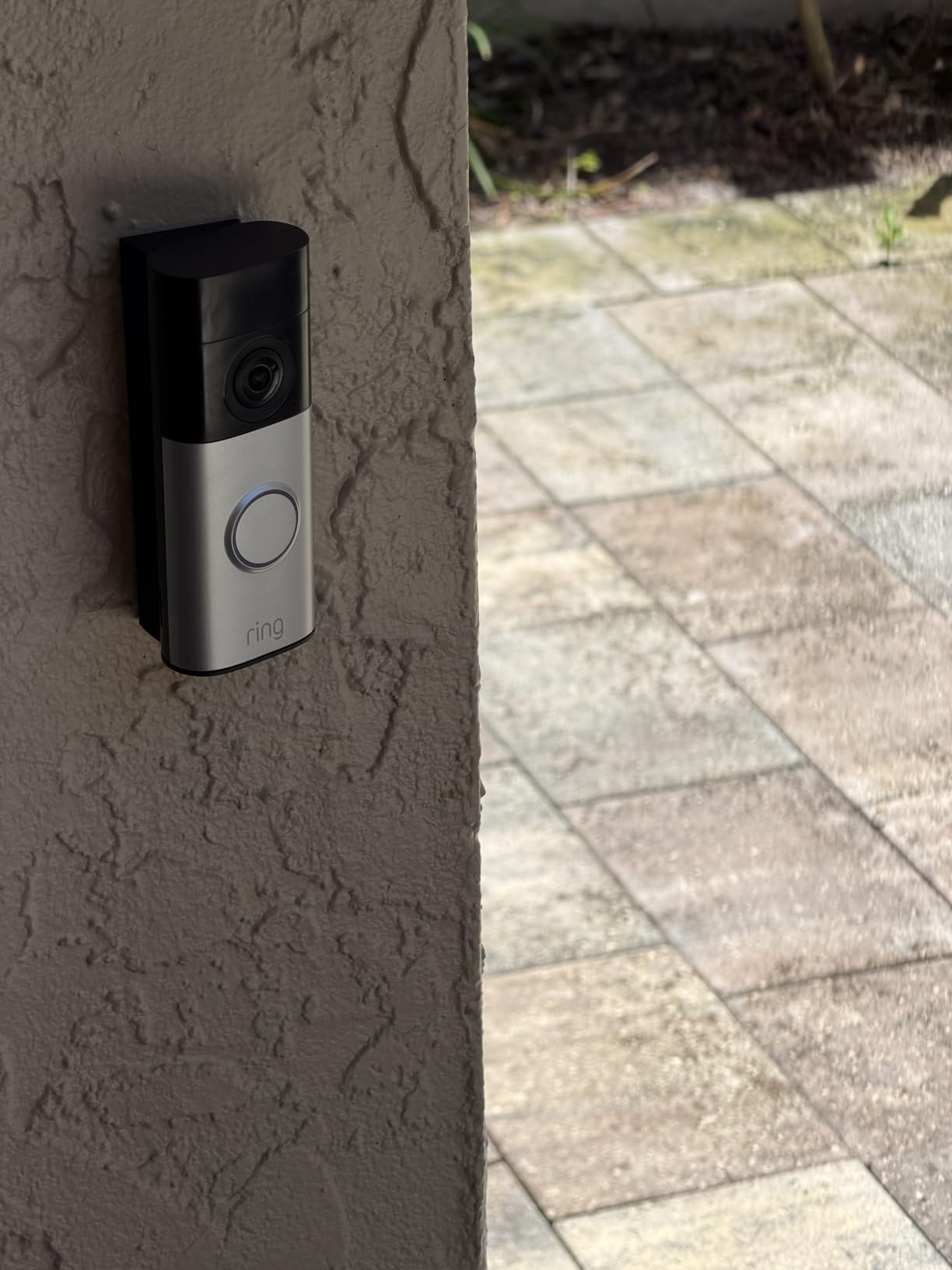 Wired Doorbell (newest model), Wide-Angle Retinal 2K, up to 6x Enhanced Zoom, pair with Alexa or Ring Chime for in-home alerts, Speckled Gray customer photo 1