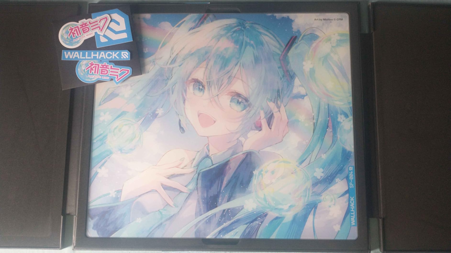 Wallhack SP-004A Glass Mouse Pad 15.4 x 17.7 inch Tempered Glass Mousepad for FPS and Esports Gaming, Compact Precision Surface, Smooth Tracking and Non-Slip 60A Silicone Base for Small Desk Setups, Black customer photo 1