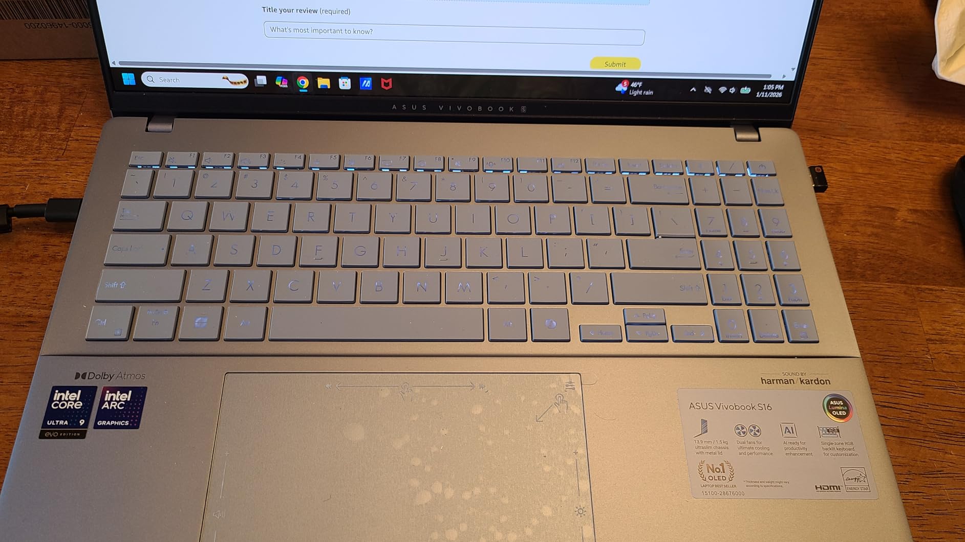 ASUS Vivobook S16 AI PC Laptop, 16