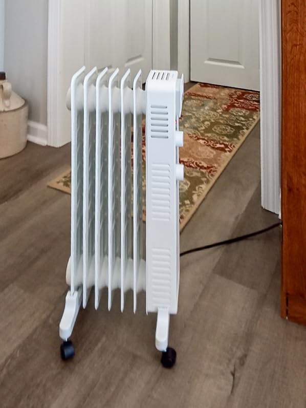 Pelonis Oil Filled Radiator Heater for Large Space, 2025 Upgraded, Space Heaters with 1500W Quiet Warmth Radiant Heater, 3 Heating Modes, Overheat & Tip-Over Protection, Adjustable Thermostat, White customer photo 1