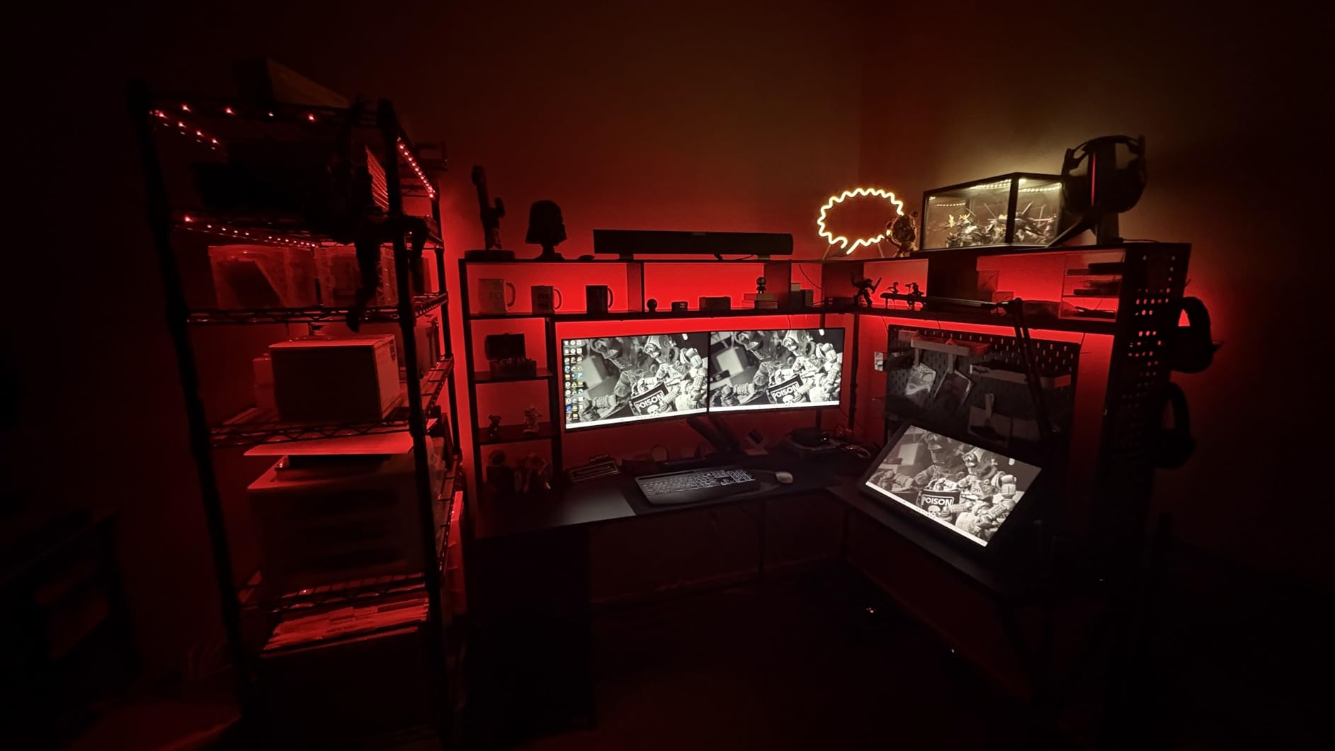 SEDETA L Shaped Gaming Desk with Storage Shelves and Hutch, Convertible 94.5