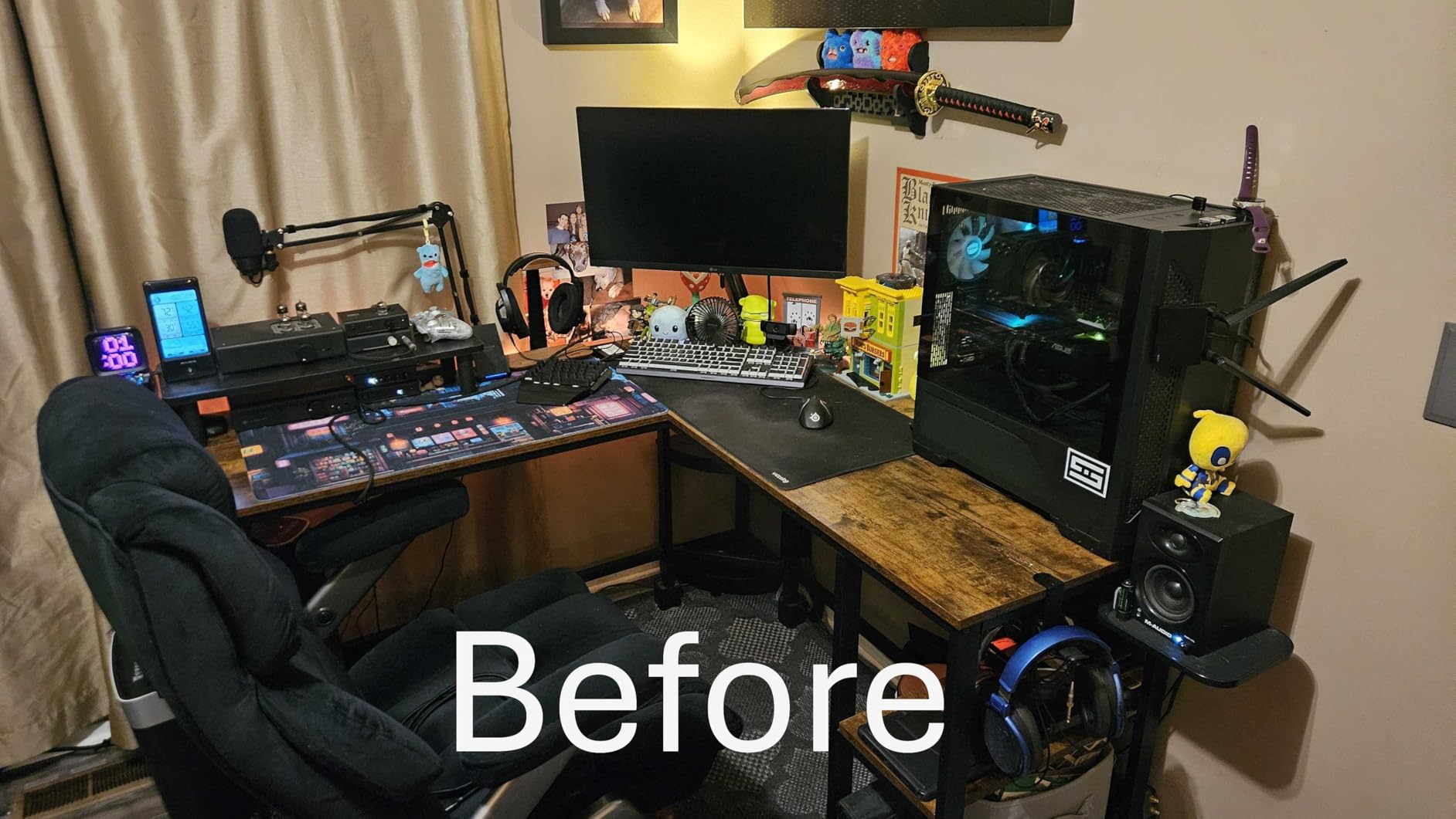SEDETA L Shaped Gaming Desk with Storage Shelves and Hutch, Convertible 94.5
