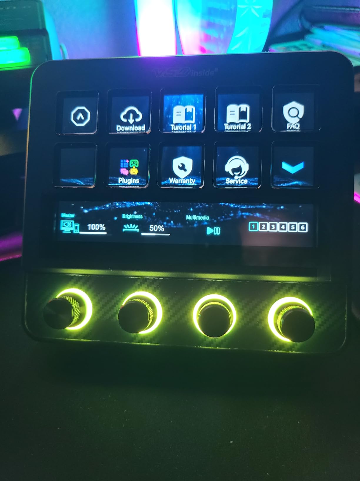 Macro Pad, Streaming Deck Stream Controller Soundboard Keypad, Programmable Keys USB Shortcut Keyboard for Gamer Streamer, Audio Mixer for OBS, YouTube, Office Desk Setup, PC, Mac customer photo 2