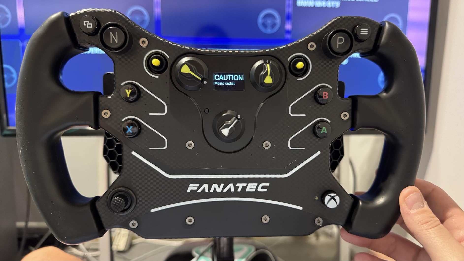 Corsair FANATEC Sim Racing CSL Steering Wheel GT3 - Overmolded Grips, Custom Magnetic Shifters, Dual Analog Paddles, OLED Display, QR2 Lite Wheel-Side Preinstalled - PC, Xbox customer photo 1