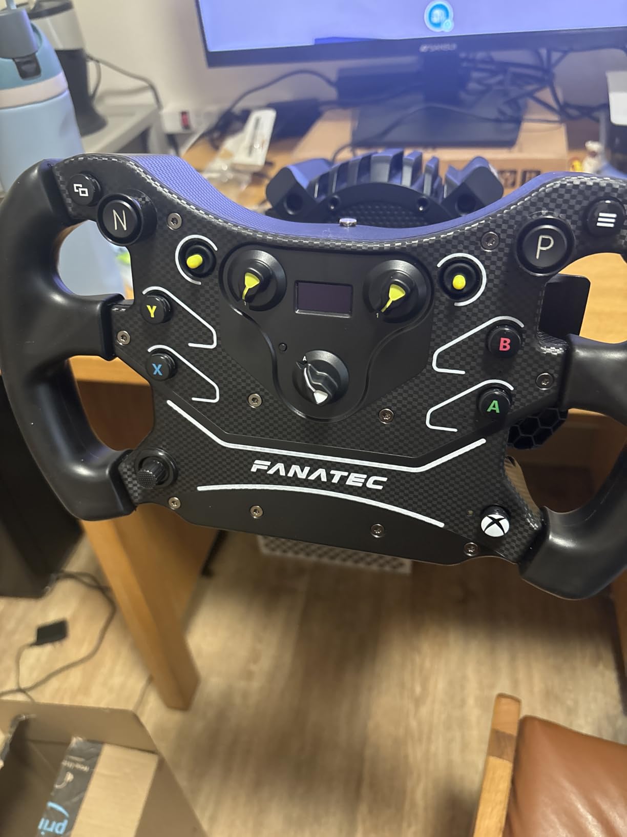 Corsair FANATEC Sim Racing CSL Steering Wheel GT3 - Overmolded Grips, Custom Magnetic Shifters, Dual Analog Paddles, OLED Display, QR2 Lite Wheel-Side Preinstalled - PC, Xbox customer photo 2