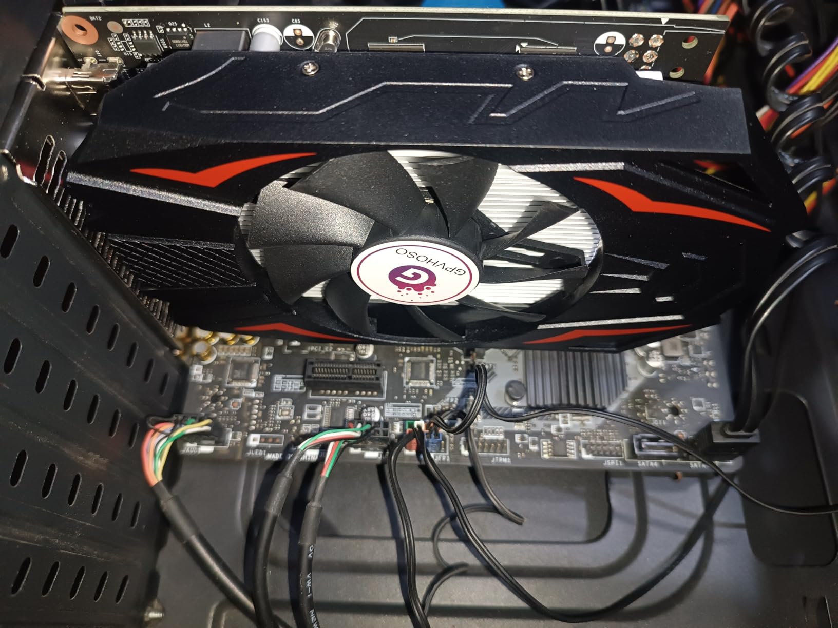 GPVHOSO GTX 750Ti 4GB GDDR5 Graphics Card, 640SP 128bit Direct X12 Computer Video Cards, PCI Express 3.0x16 Interface, VGA, HDMI, DVI-D, Low Power GPU for Working Gaming customer photo 2