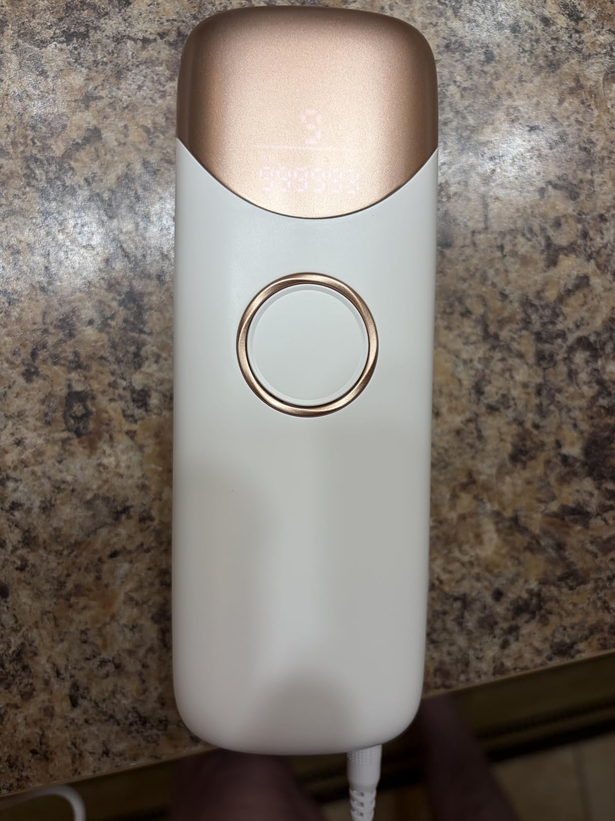 Ubroo Laser Hair Removal with 5 Degree Ice Cooling, Hand-held Hair Removal Device IPL Hair Removal for Women and Men, Reduce Hair Regrowth, Full Body Use for Legs, Bikini, Armpits (Gold) customer photo 1