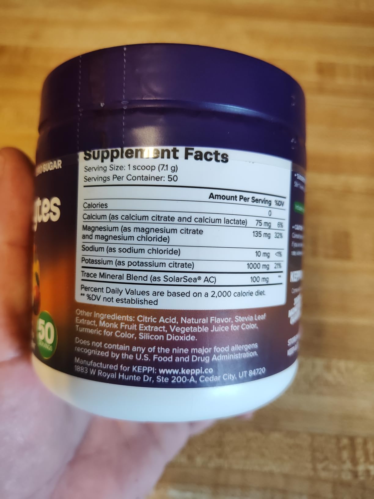 Keppi Sugar Free Electrolytes Powder - Naturally Sweetened Zero Sugar Tropical Punch 12.5oz - Clean Hydration Drink with High Potassium, Magnesium, Trace Minerals - No Calorie Daily Electrolyte Powder customer photo 1