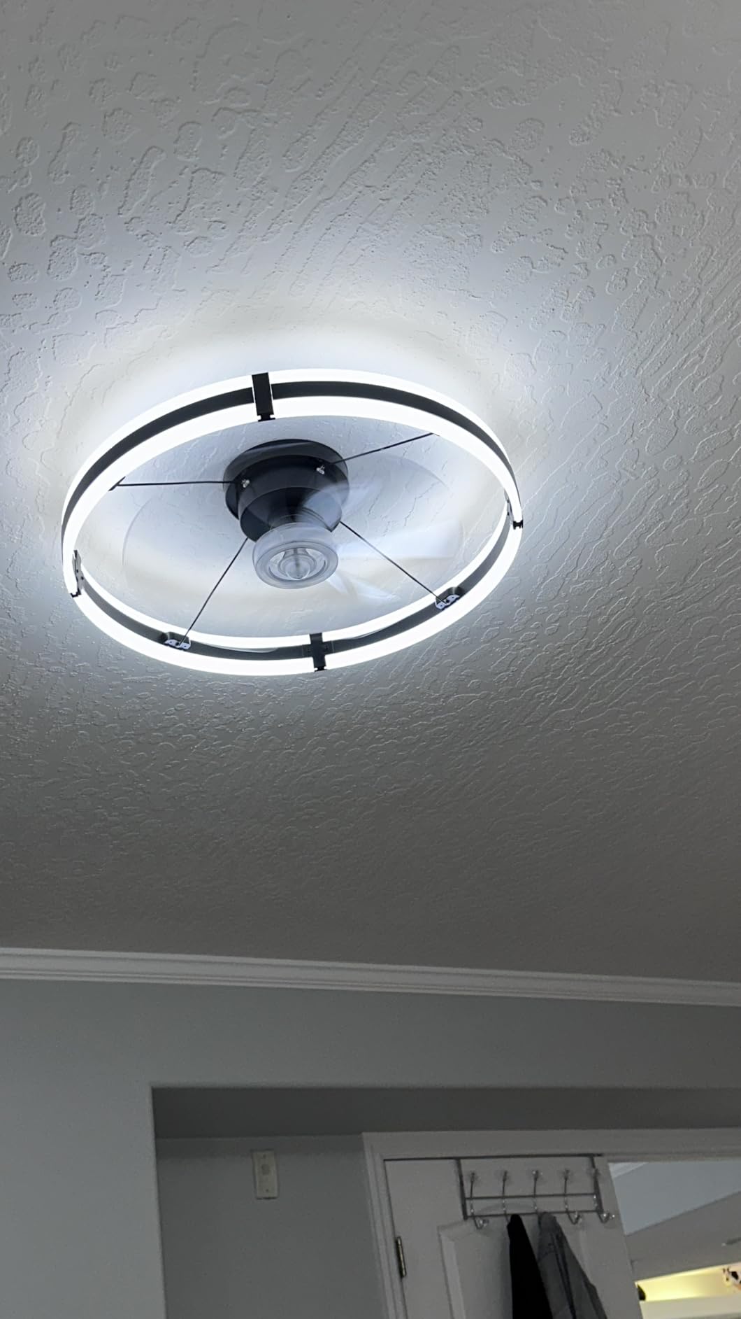 addlon 24'' Ceiling Fans with Lights and Remote, Low Profile Flush Mount Ceiling Fan with Light, 3000-6000K Dimmable LED Fandelier, Modern Small Black Ceiling Fan for Bedroom, Kitchen, Living Room customer photo 1