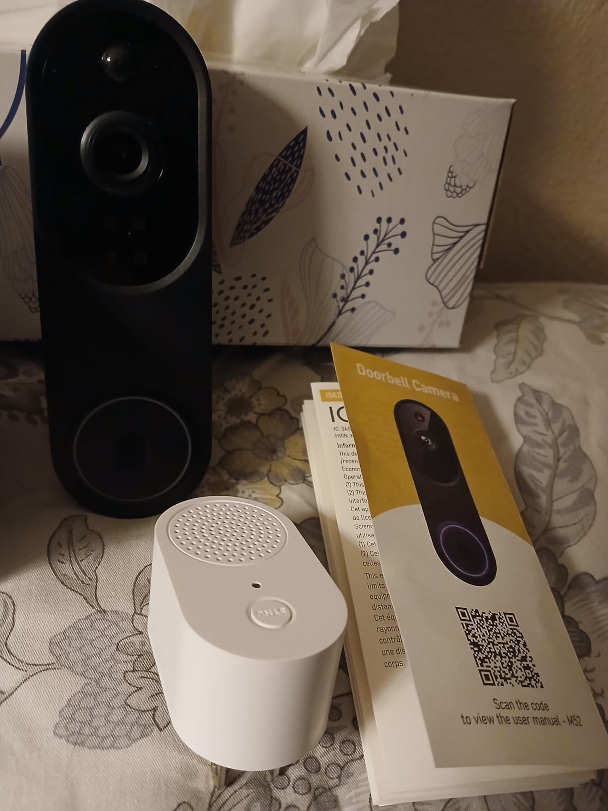 Orbitell 1080p Wireless Wi-Fi Video Doorbell Camera with Two Way Audio, Night Vision, Cloud Storage, Smart AI Motion Detection, Support 2.4GHz Wi-Fi only customer photo 1
