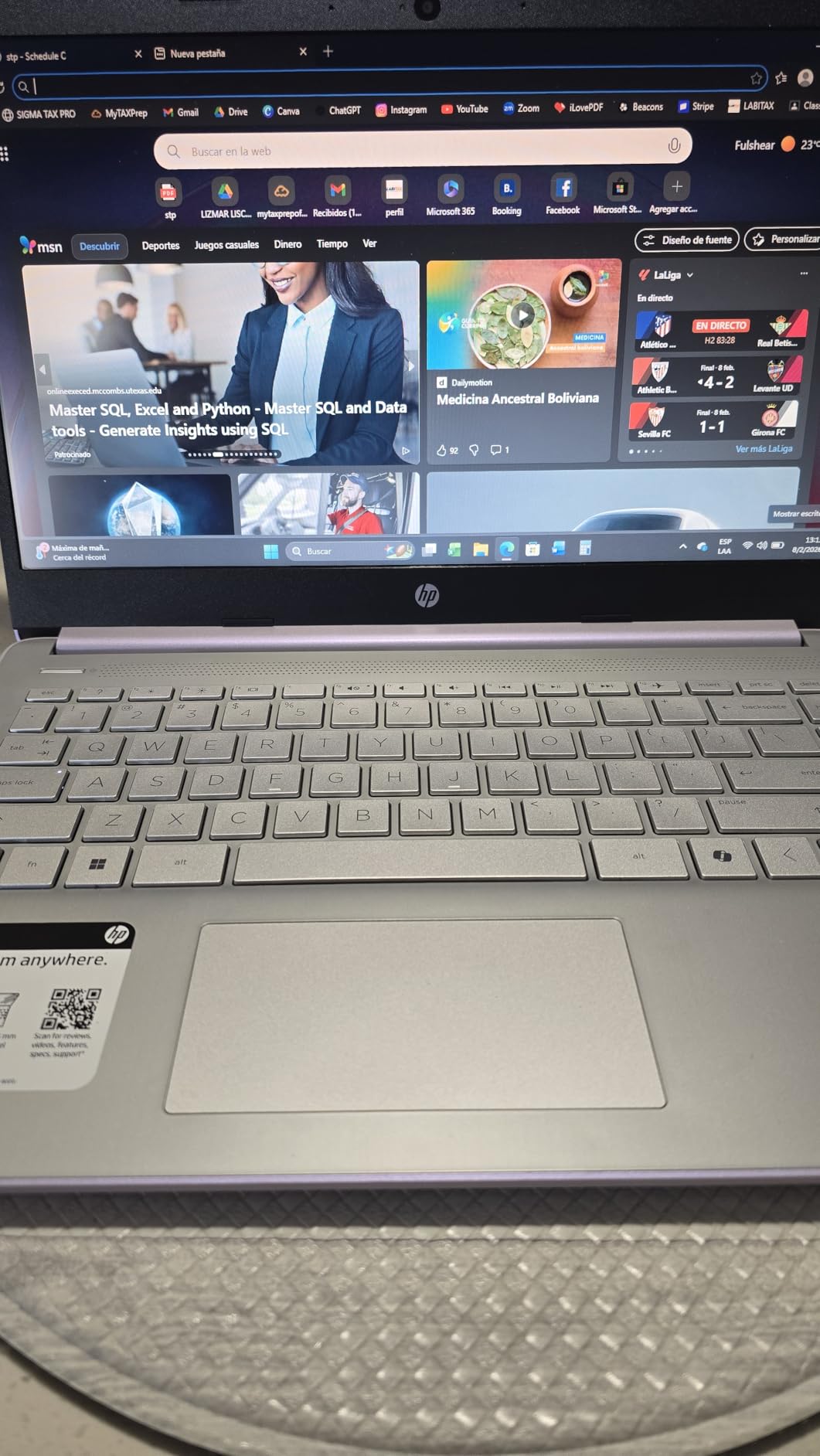 HP Ultrabook 14 Laptop Computer Business Study & Home 2025, Lifetime MS Office + Windows 11 Pro, Quad-Core Intel CPU, 16GB RAM & 628GB Storage (128GB UFS+500GB Ext), WiFi 6 customer photo 2